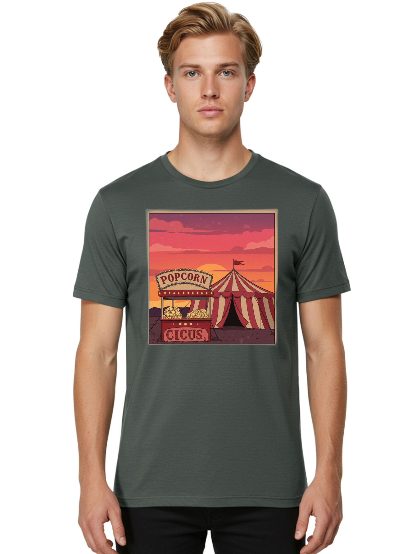 Popcorn-Cicus Men'S Graphic Tee, 100% Cotton, Comfortable Casual Summer Wear, Machine Washable, Vintage Camera, Old Camera, Antique Camera, Black Camera, Classic Photography, Photography Equipment, Nostalgic Device, Film Camera, Camera Art Baj700