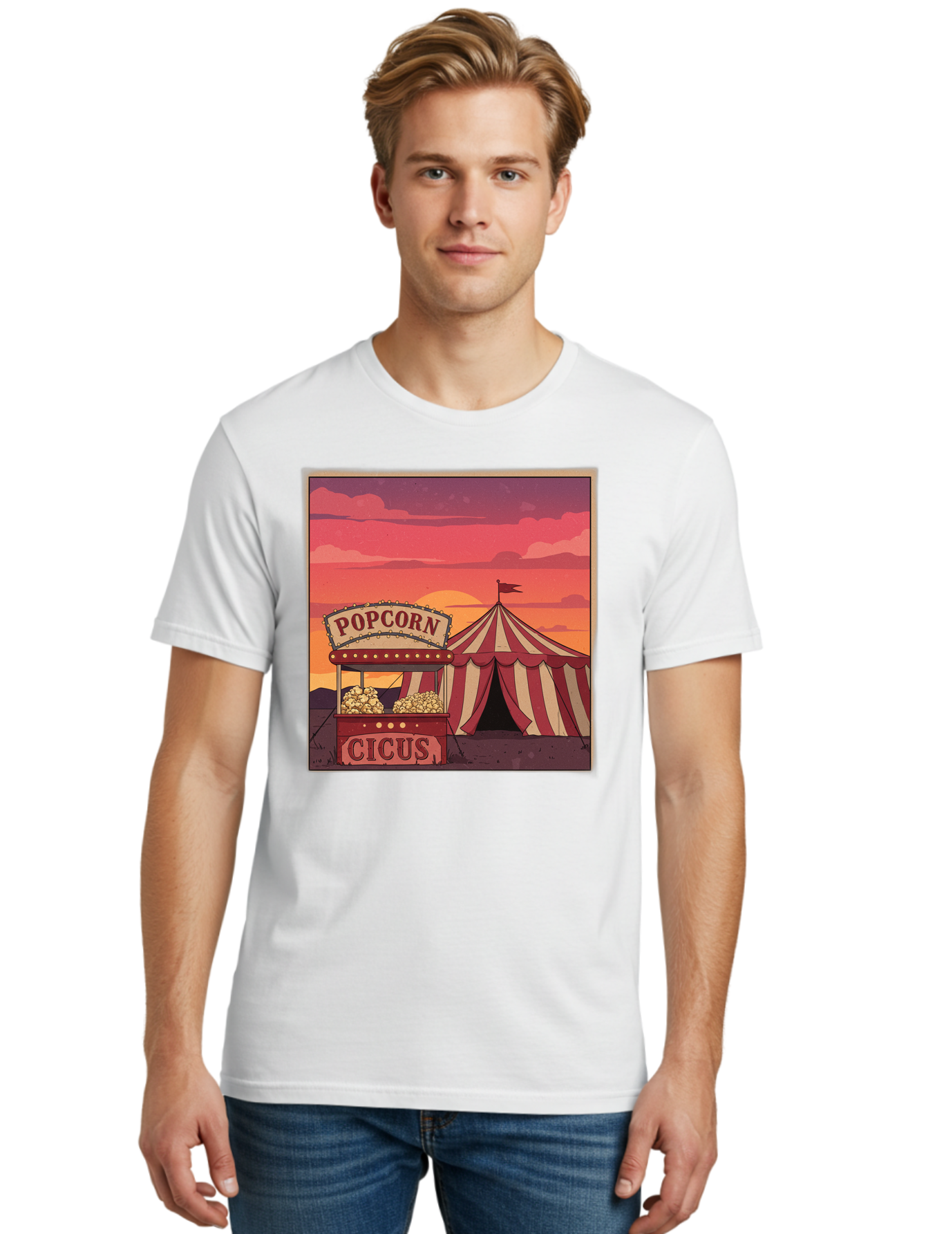 Popcorn-Cicus Men'S Graphic Tee, 100% Cotton, Comfortable Casual Summer Wear, Machine Washable, Vintage Camera, Old Camera, Antique Camera, Black Camera, Classic Photography, Photography Equipment, Nostalgic Device, Film Camera, Camera Art Baj700