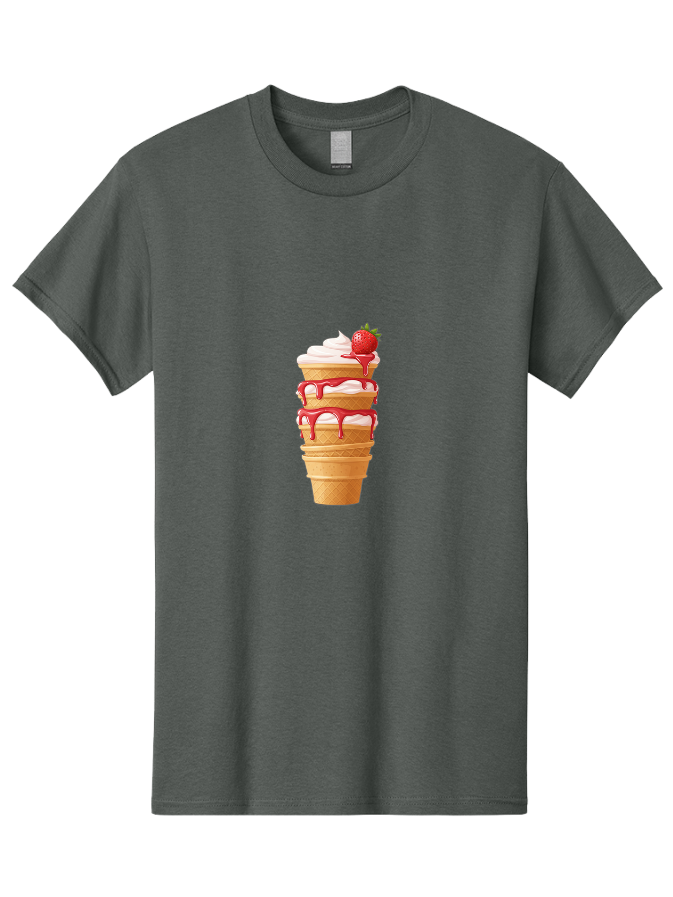 Strawberry-Ice-Cream-Cone-1 Men'S Graphic Tee, 100% Cotton, Comfortable Casual Summer Wear, Machine Washable, Vintage Camera, Old Camera, Antique Camera, Black Camera, Classic Photography, Photography Equipment, Nostalgic Device, Film Camera, Baj801
