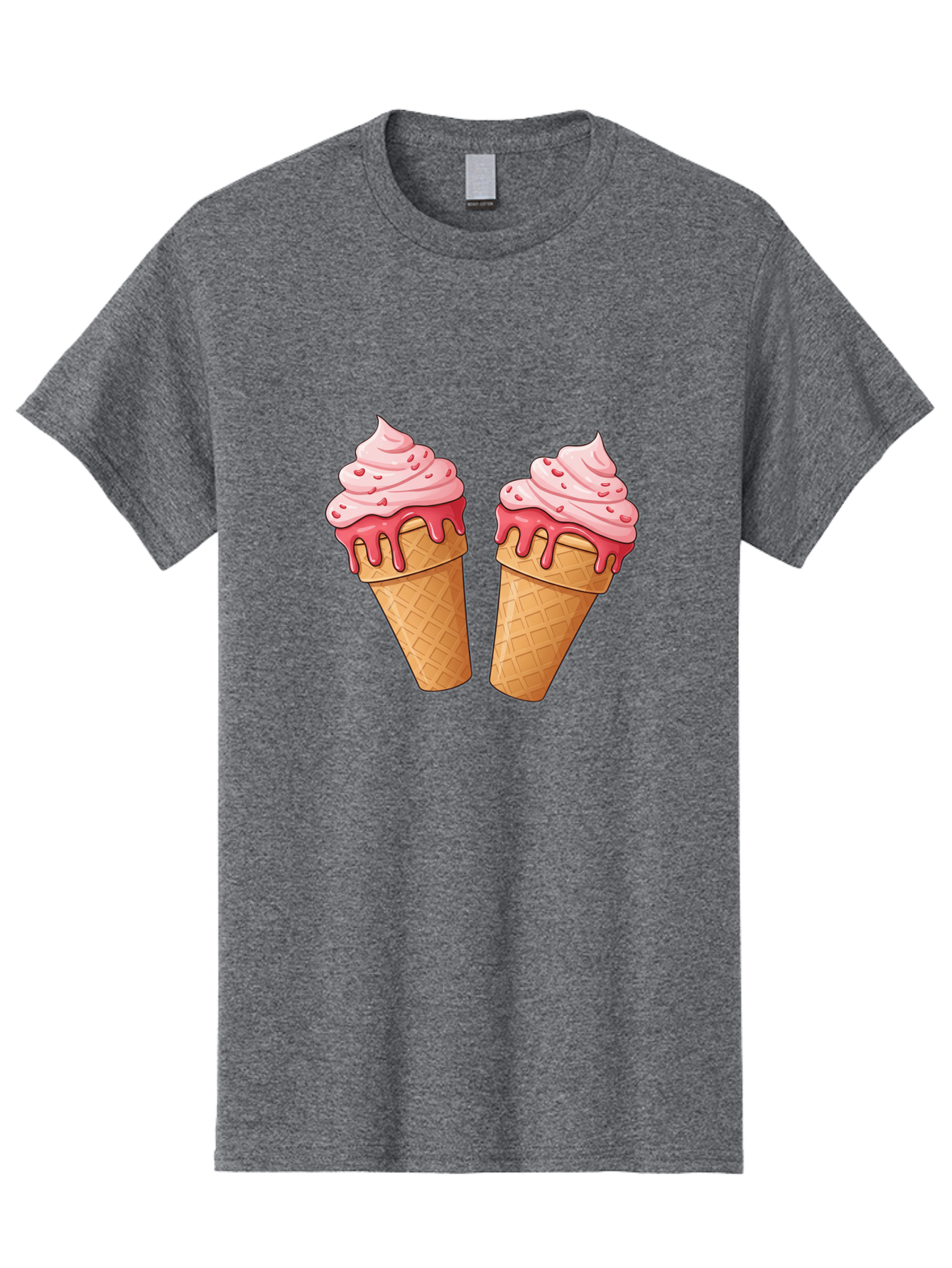 Strawberry-Ice-Cream-Cones-1 Men'S Graphic Tee, 100% Cotton, Comfortable Casual Summer Wear, Machine Washable, Vintage Camera, Old Camera, Antique Camera, Black Camera, Classic Photography, Photography Equipment, Nostalgic Device, Film Camera, Baj803