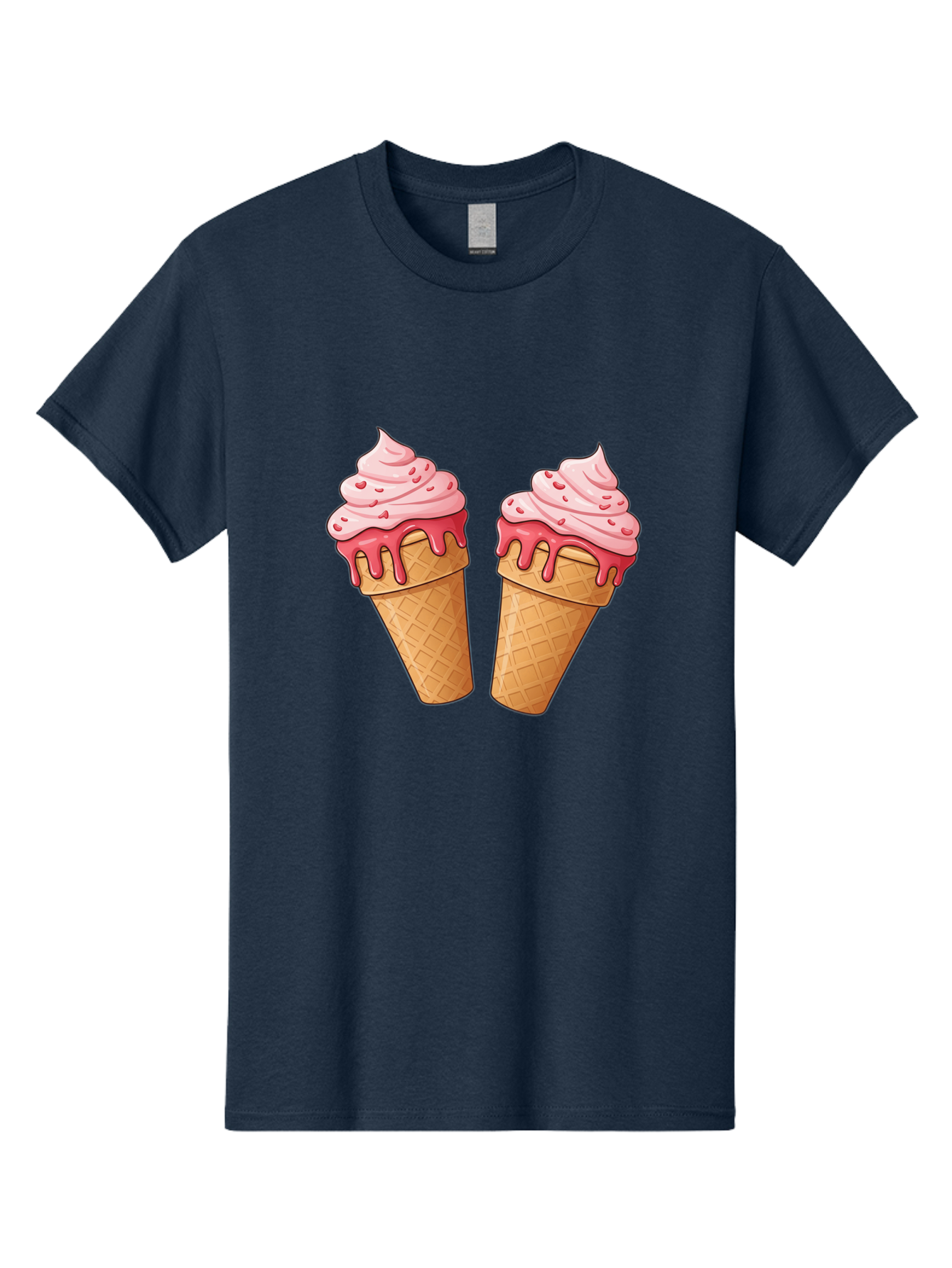 Strawberry-Ice-Cream-Cones-1 Men'S Graphic Tee, 100% Cotton, Comfortable Casual Summer Wear, Machine Washable, Vintage Camera, Old Camera, Antique Camera, Black Camera, Classic Photography, Photography Equipment, Nostalgic Device, Film Camera, Baj803