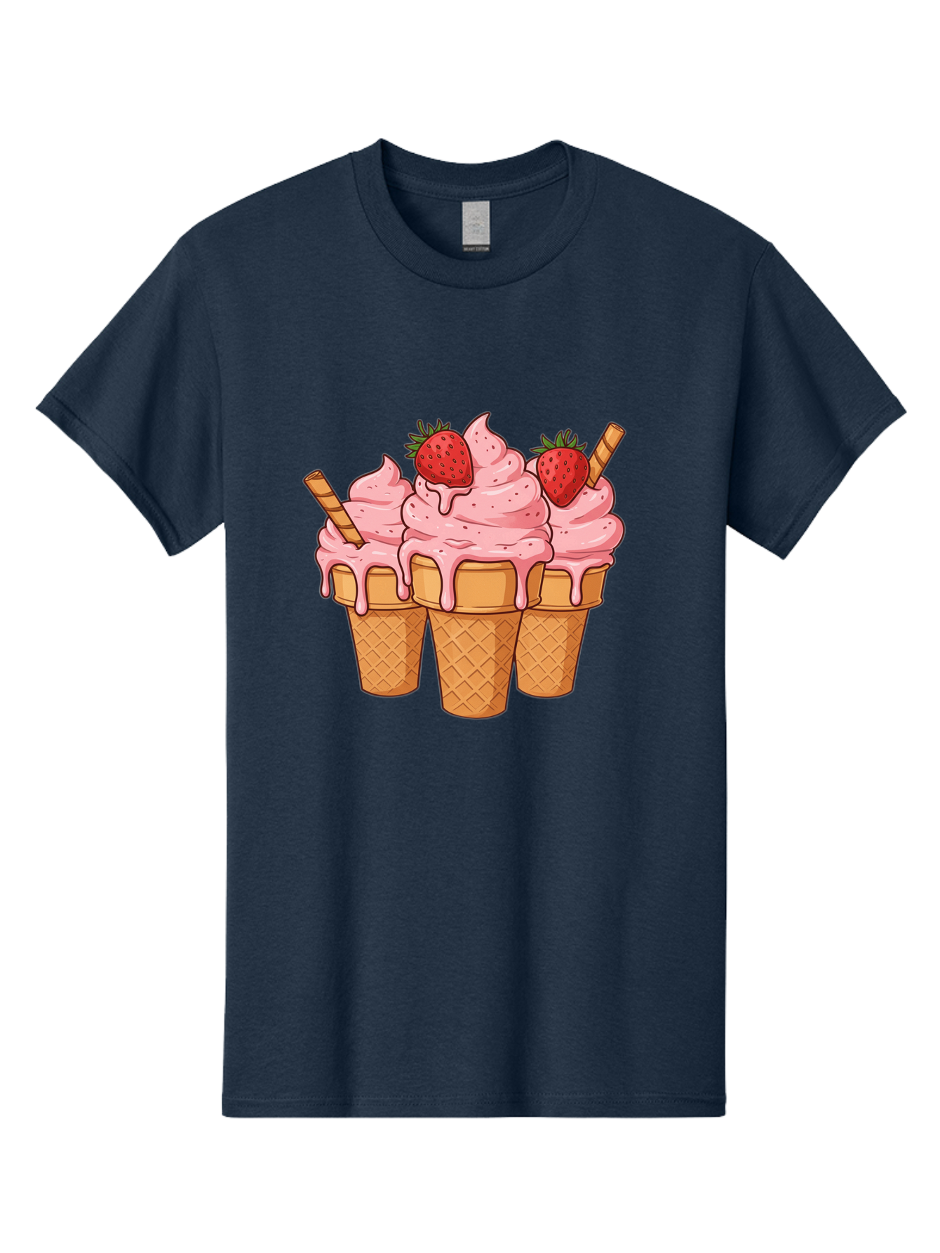 Strawberry-Ice-Cream-Cones Men'S Graphic Tee, 100% Cotton, Comfortable Casual Summer Wear, Machine Washable, Vintage Camera, Old Camera, Antique Camera, Black Camera, Classic Photography, Photography Equipment, Nostalgic Device, Film Camera, Baj806