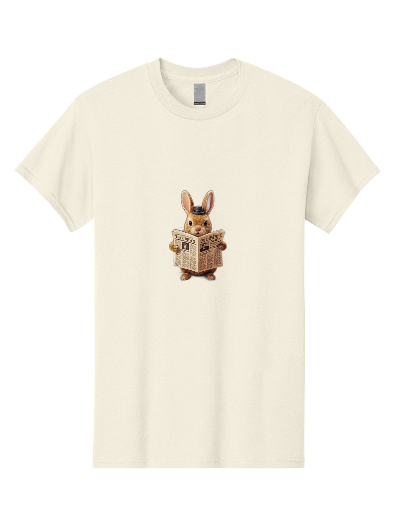 The-Rews-Newspaper-Rabbit Men'S Graphic Tee, 100% Cotton, Comfortable Casual Summer Wear, Machine Washable, Vintage Camera, Old Camera, Antique Camera, Black Camera, Classic Photography, Photography Equipment, Nostalgic Device, Film Camera, Baj819