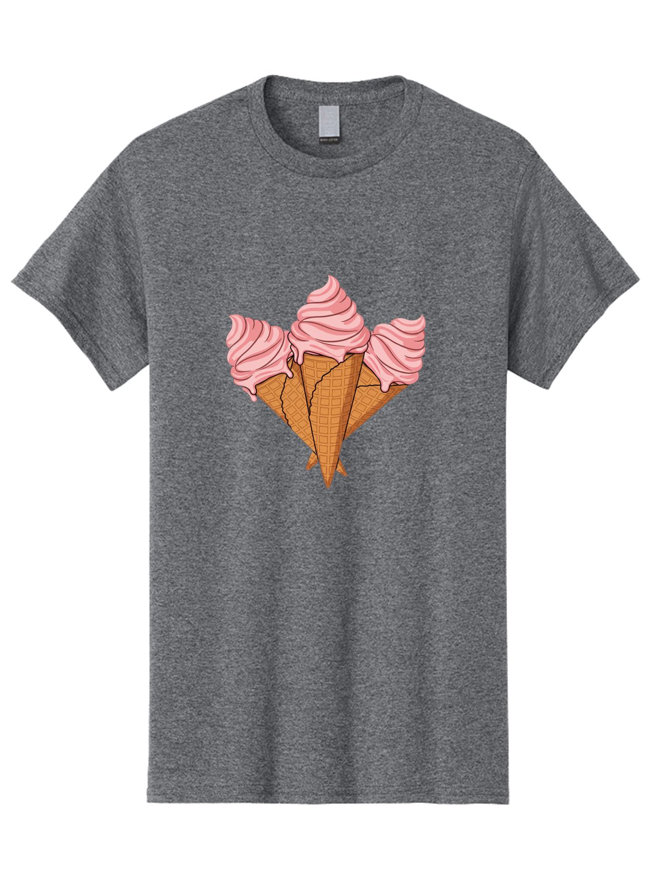 Three-Ice-Cream-Cones Men'S Graphic Tee, 100% Cotton, Comfortable Casual Summer Wear, Machine Washable, Vintage Camera, Old Camera, Antique Camera, Black Camera, Classic Photography, Photography Equipment, Nostalgic Device, Film Camera, Baj820