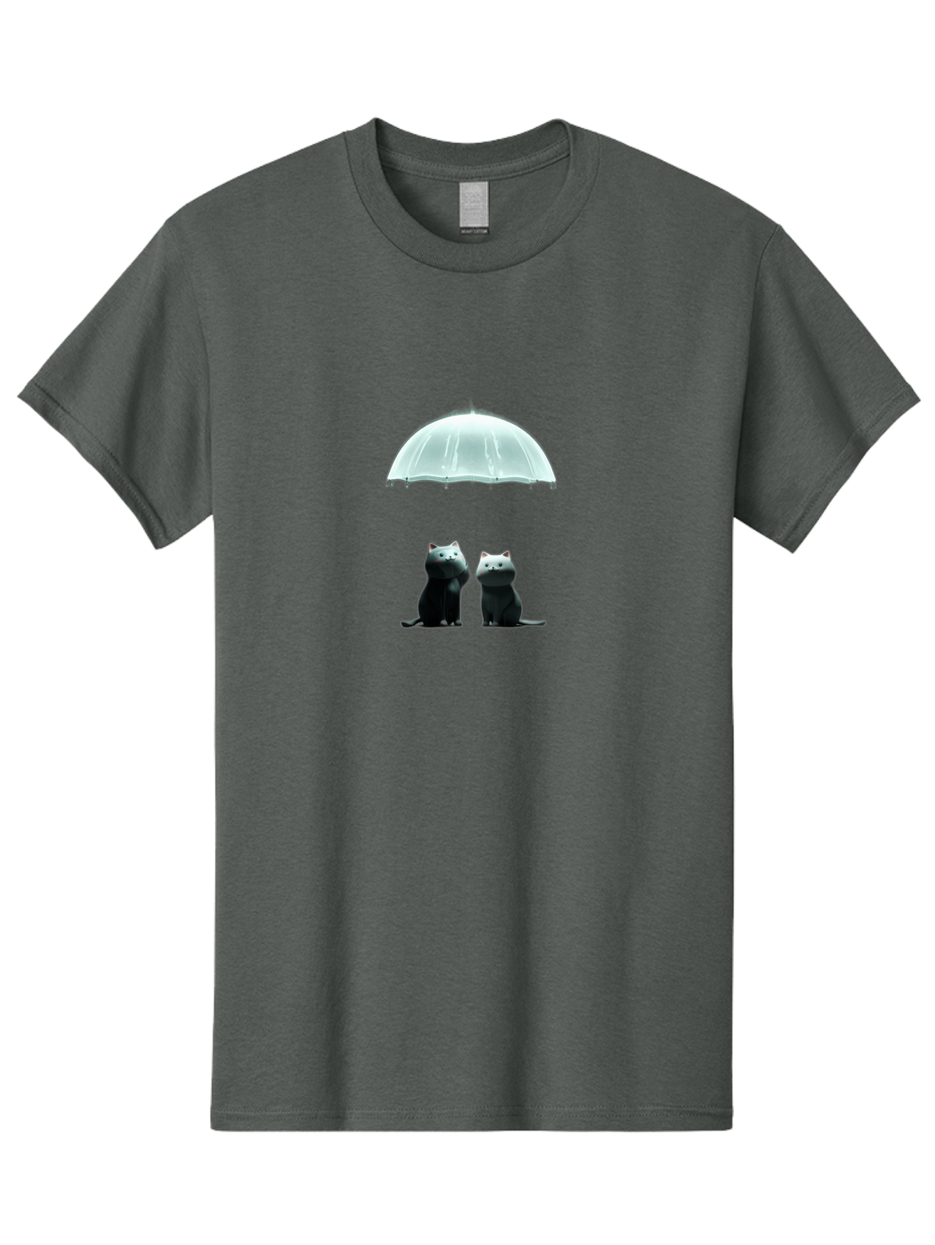 Two-Black-Cats-Under-Umbrella Men'S Graphic Tee, 100% Cotton, Comfortable Casual Summer Wear, Machine Washable, Vintage Camera, Old Camera, Antique Camera, Black Camera, Classic Photography, Photography Equipment, Nostalgic Device, Baj831
