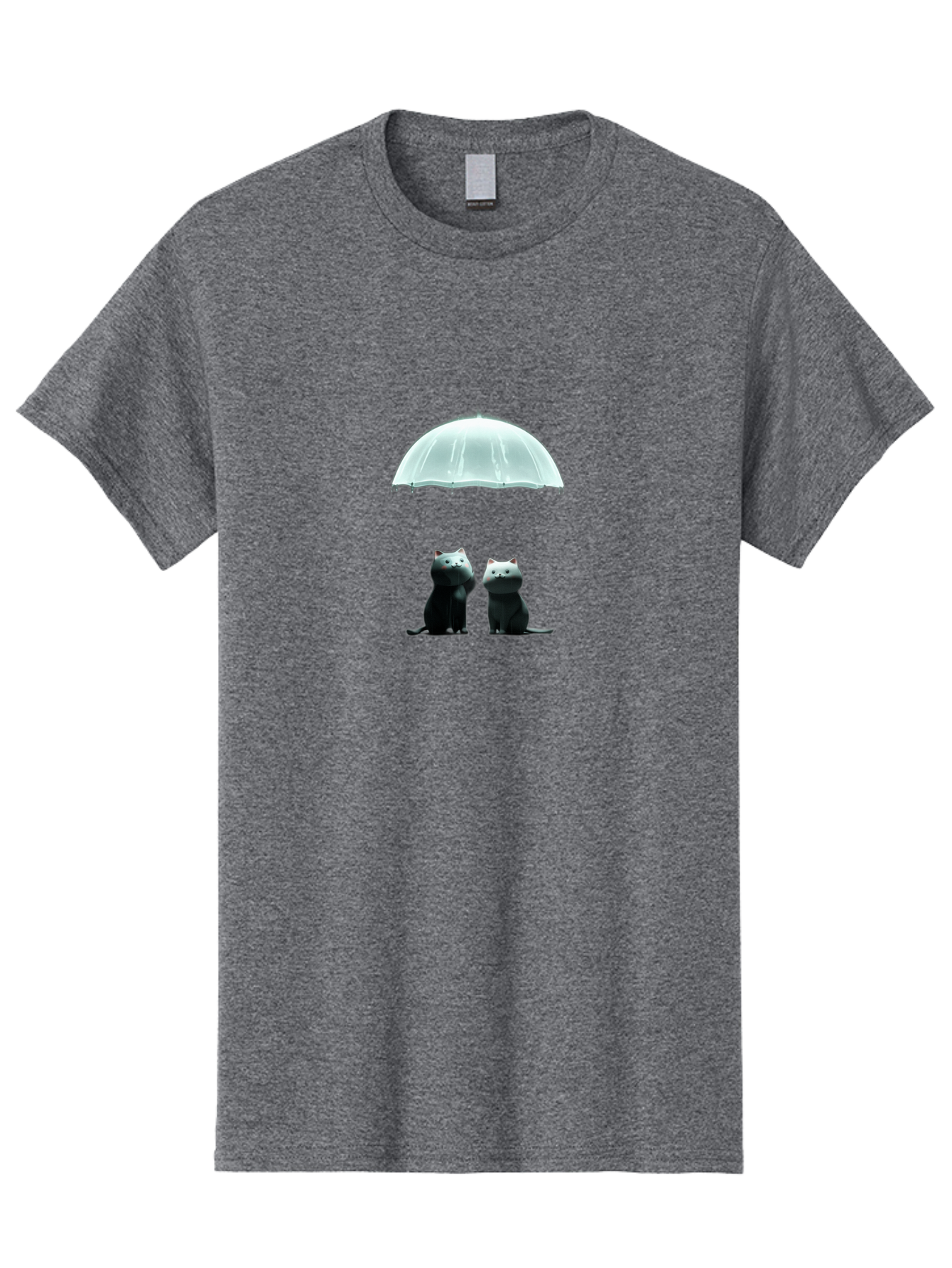 Two-Black-Cats-Under-Umbrella Men'S Graphic Tee, 100% Cotton, Comfortable Casual Summer Wear, Machine Washable, Vintage Camera, Old Camera, Antique Camera, Black Camera, Classic Photography, Photography Equipment, Nostalgic Device, Baj831