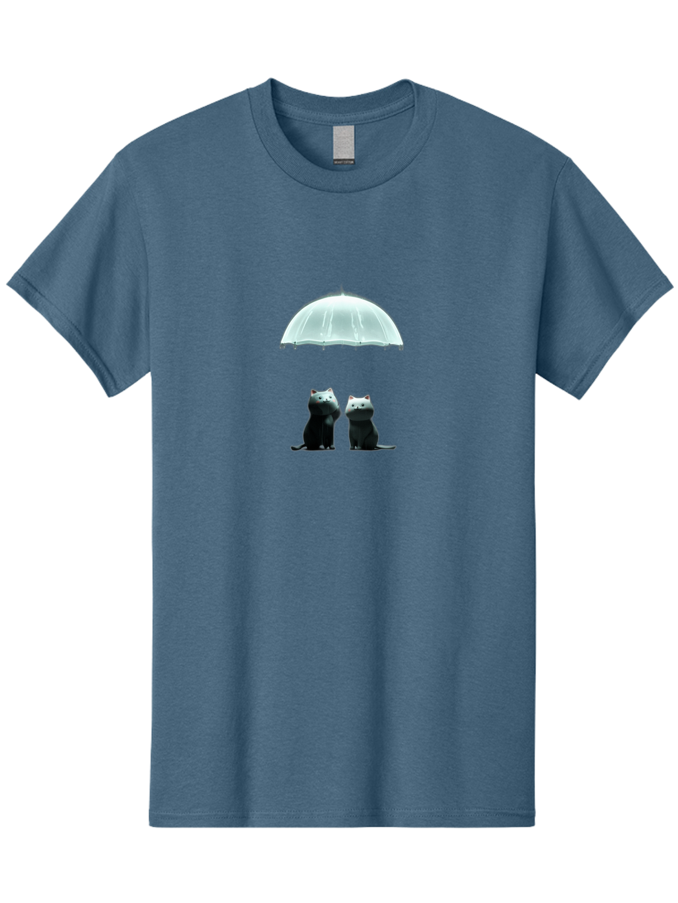 Two-Black-Cats-Under-Umbrella Men'S Graphic Tee, 100% Cotton, Comfortable Casual Summer Wear, Machine Washable, Vintage Camera, Old Camera, Antique Camera, Black Camera, Classic Photography, Photography Equipment, Nostalgic Device, Baj831