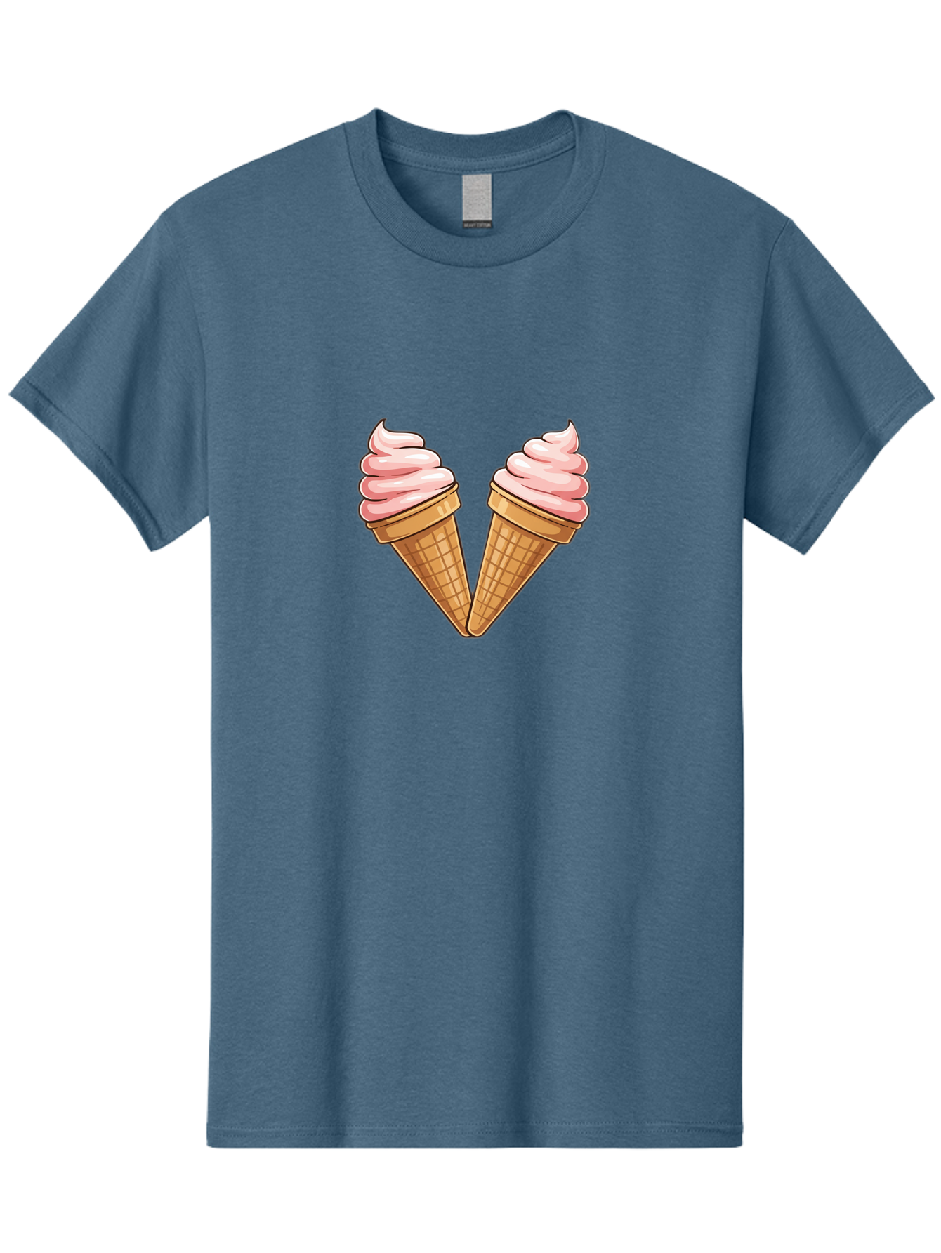 Two-Ice-Cream-Cones Men'S Graphic Tee, 100% Cotton, Comfortable Casual Summer Wear, Machine Washable, Vintage Camera, Old Camera, Antique Camera, Black Camera, Classic Photography, Photography Equipment, Nostalgic Device, Film Camera, Baj833