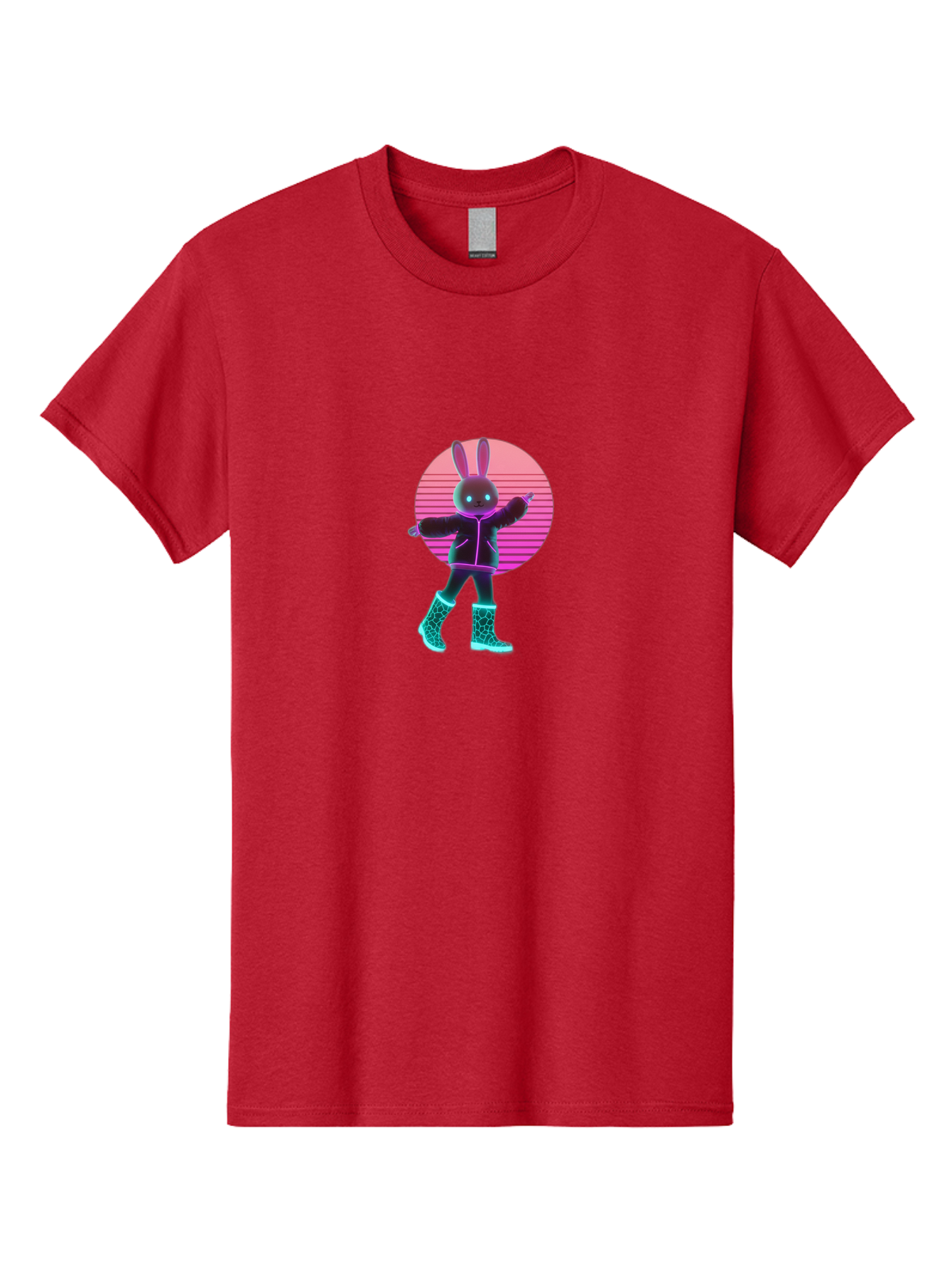 Vaporwave-Bunny Men'S Graphic Tee, 100% Cotton, Comfortable Casual Summer Wear, Machine Washable, Vintage Camera, Old Camera, Antique Camera, Black Camera, Classic Photography, Photography Equipment, Nostalgic Device, Film Camera, Camera Art Baj837