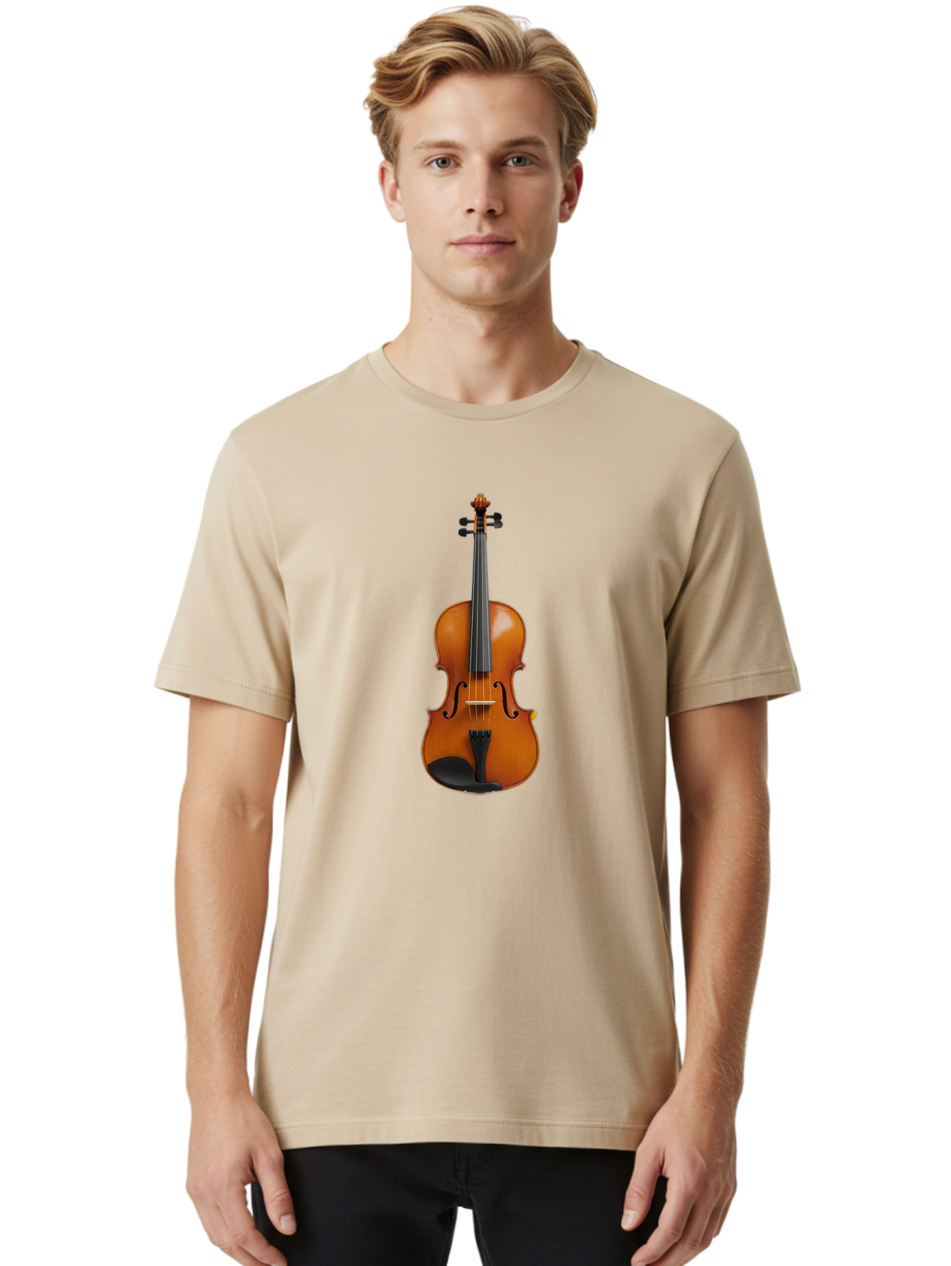 Violin-2 Men'S Graphic Tee, 100% Cotton, Comfortable Casual Summer Wear, Machine Washable, Vintage Camera, Old Camera, Antique Camera, Black Camera, Classic Photography, Photography Equipment, Nostalgic Device, Film Camera, Camera Art Baj840