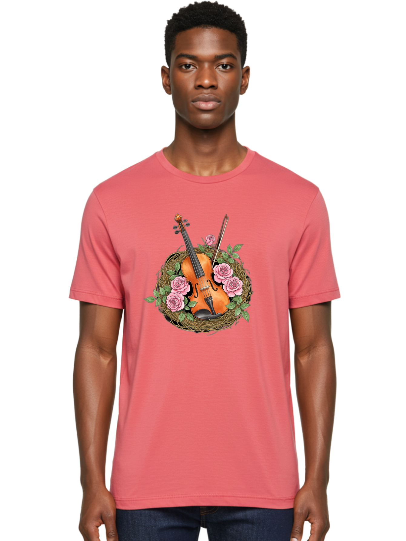 Violin-In-Nest Men'S Graphic Tee, 100% Cotton, Comfortable Casual Summer Wear, Machine Washable, Vintage Camera, Old Camera, Antique Camera, Black Camera, Classic Photography, Photography Equipment, Nostalgic Device, Film Camera, Camera Art Baj850