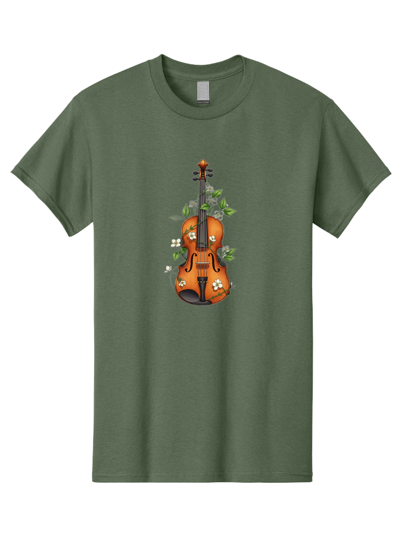 Violin-With-Flowers Men'S Graphic Tee, 100% Cotton, Comfortable Casual Summer Wear, Machine Washable, Vintage Camera, Old Camera, Antique Camera, Black Camera, Classic Photography, Photography Equipment, Nostalgic Device, Film Camera, Baj863
