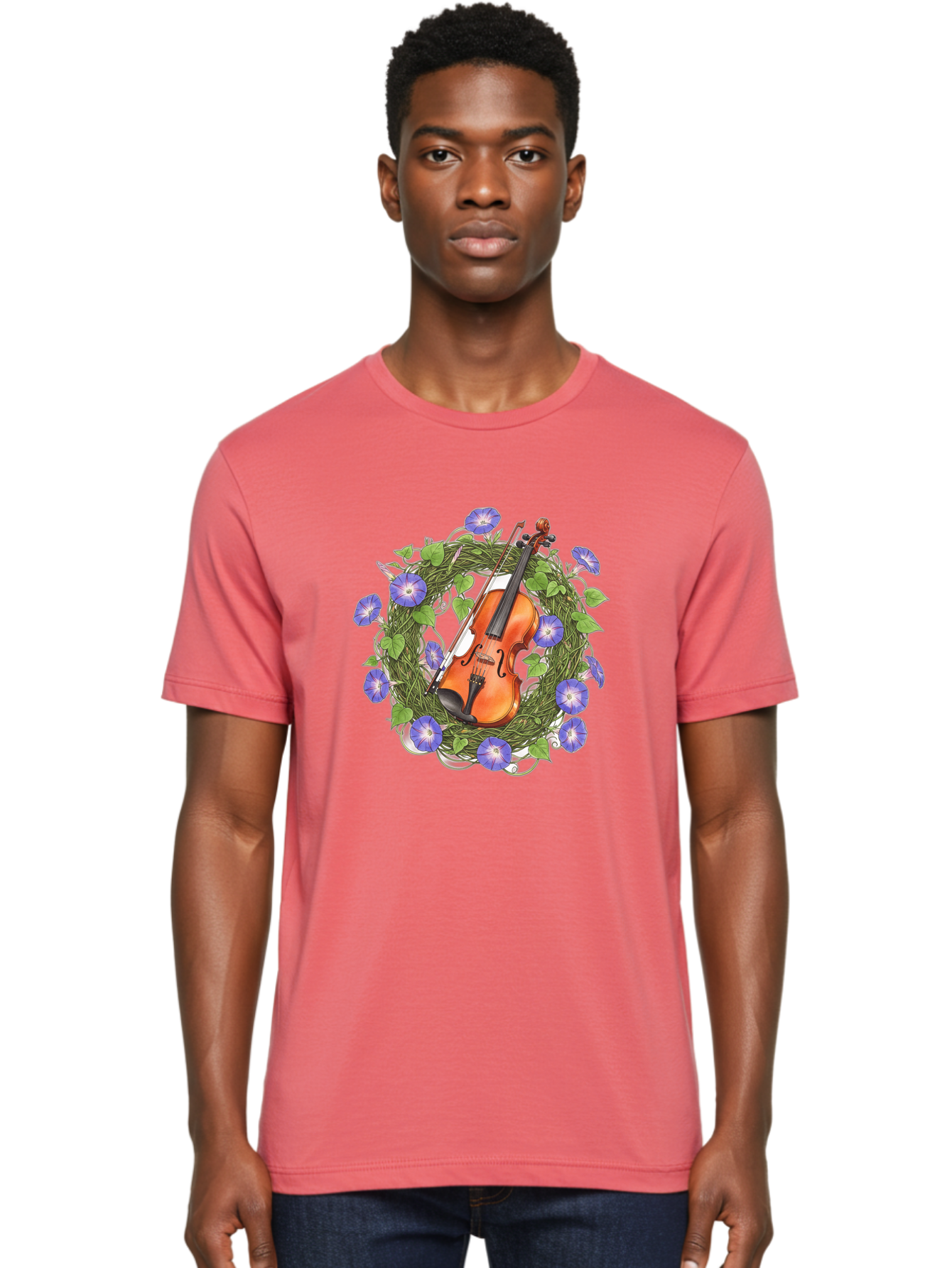 Violin-Wreath Men'S Graphic Tee, 100% Cotton, Comfortable Casual Summer Wear, Machine Washable, Vintage Camera, Old Camera, Antique Camera, Black Camera, Classic Photography, Photography Equipment, Nostalgic Device, Film Camera, Camera Art Baj864