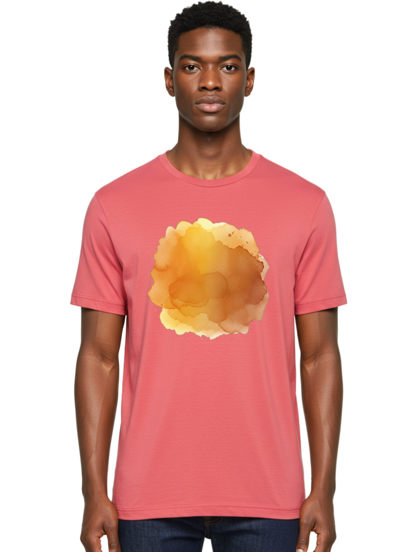 Watercolor-Stain Men'S Graphic Tee, 100% Cotton, Comfortable Casual Summer Wear, Machine Washable, Vintage Camera, Old Camera, Antique Camera, Black Camera, Classic Photography, Photography Equipment, Nostalgic Device, Film Camera, Camera Art Baj870