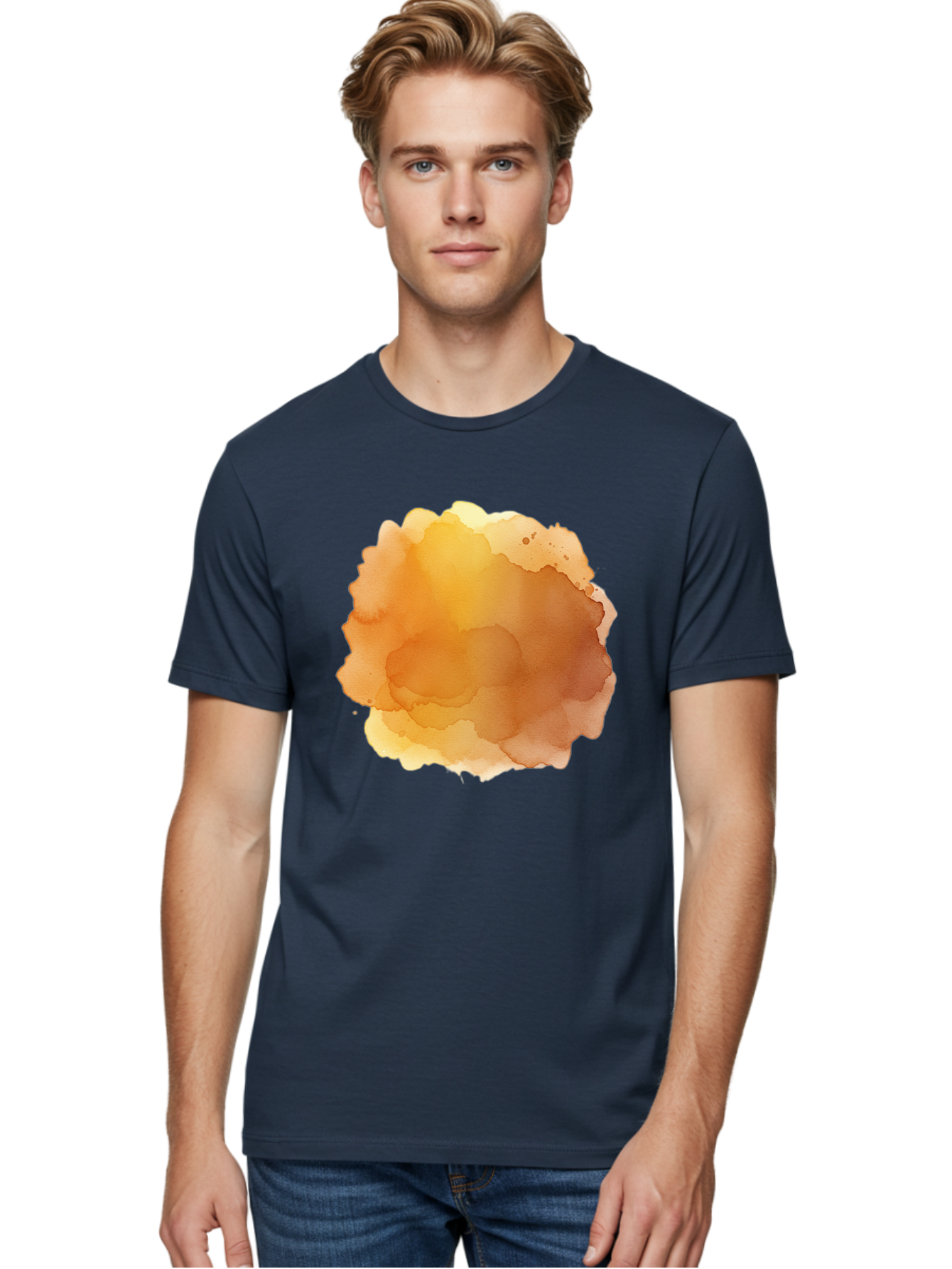 Watercolor-Stain Men'S Graphic Tee, 100% Cotton, Comfortable Casual Summer Wear, Machine Washable, Vintage Camera, Old Camera, Antique Camera, Black Camera, Classic Photography, Photography Equipment, Nostalgic Device, Film Camera, Camera Art Baj870