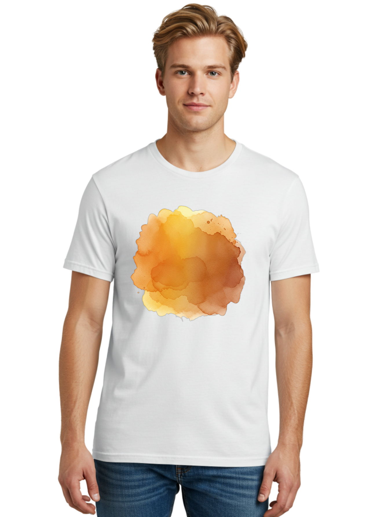 Watercolor-Stain Men'S Graphic Tee, 100% Cotton, Comfortable Casual Summer Wear, Machine Washable, Vintage Camera, Old Camera, Antique Camera, Black Camera, Classic Photography, Photography Equipment, Nostalgic Device, Film Camera, Camera Art Baj870