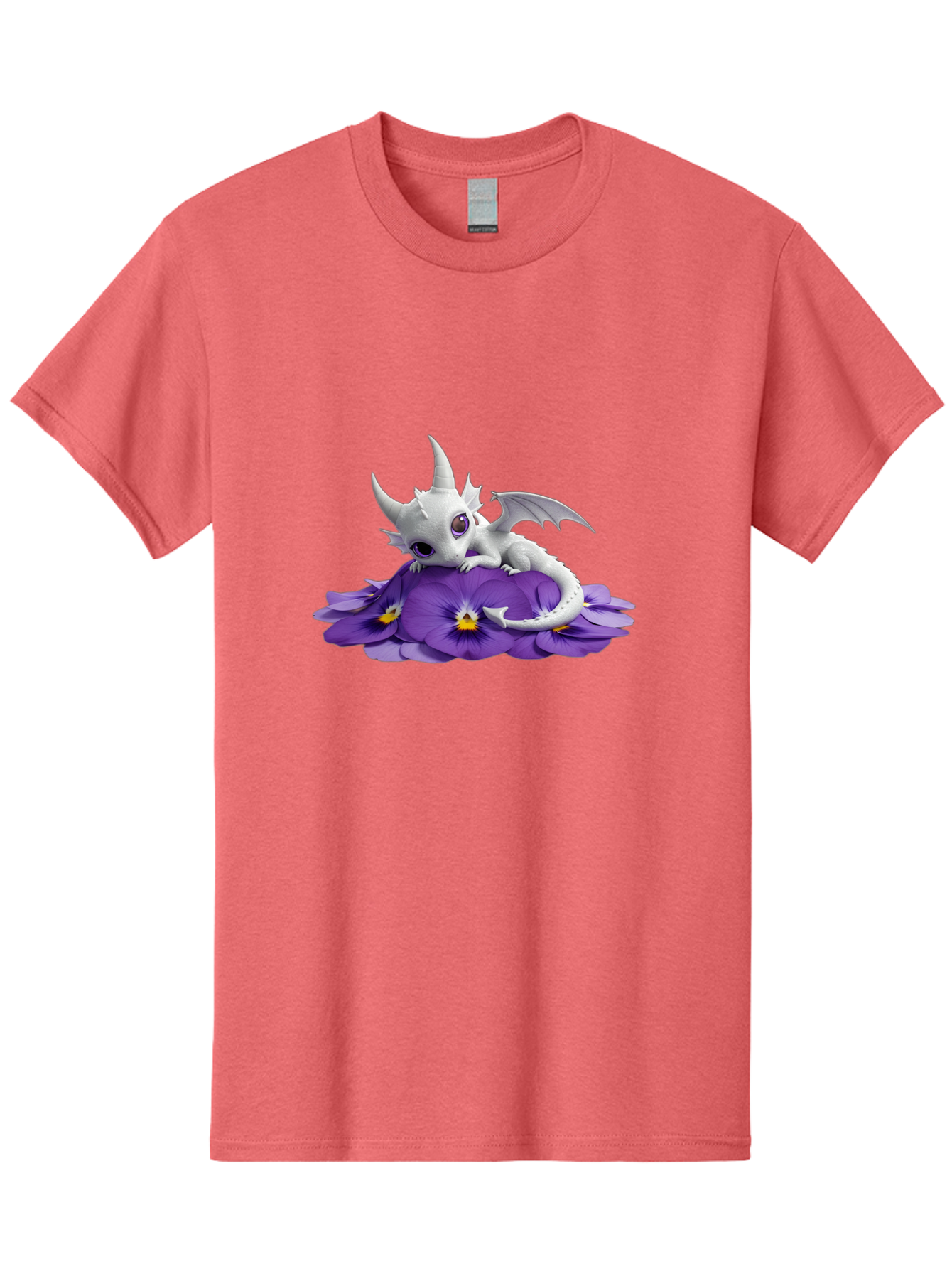 White-Dragon-On-Purple-Flowers Men'S Graphic Tee, 100% Cotton, Comfortable Casual Summer Wear, Machine Washable, Vintage Camera, Old Camera, Antique Camera, Black Camera, Classic Photography, Photography Equipment, Nostalgic Device, Baj872