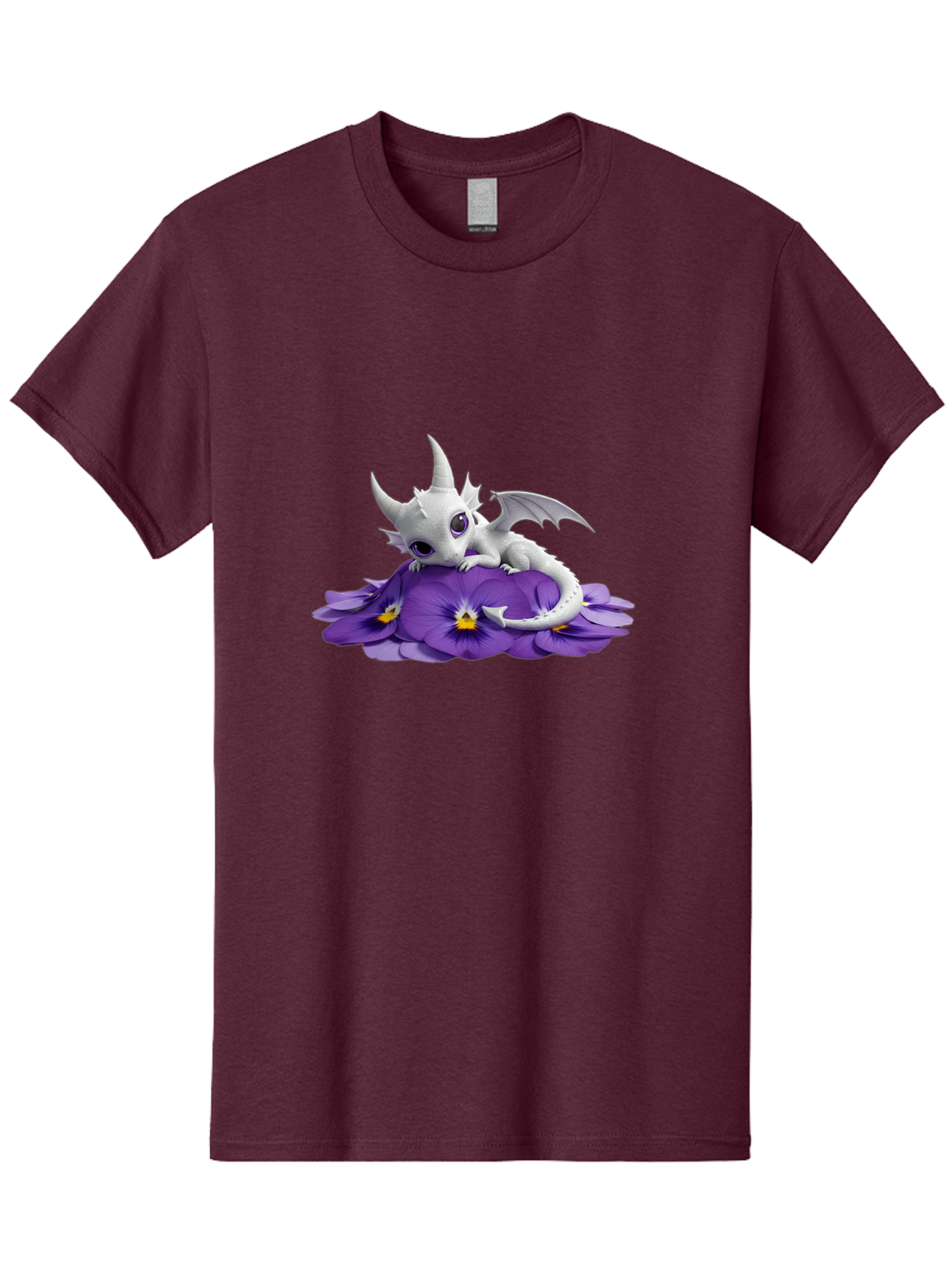 White-Dragon-On-Purple-Flowers Men'S Graphic Tee, 100% Cotton, Comfortable Casual Summer Wear, Machine Washable, Vintage Camera, Old Camera, Antique Camera, Black Camera, Classic Photography, Photography Equipment, Nostalgic Device, Baj872
