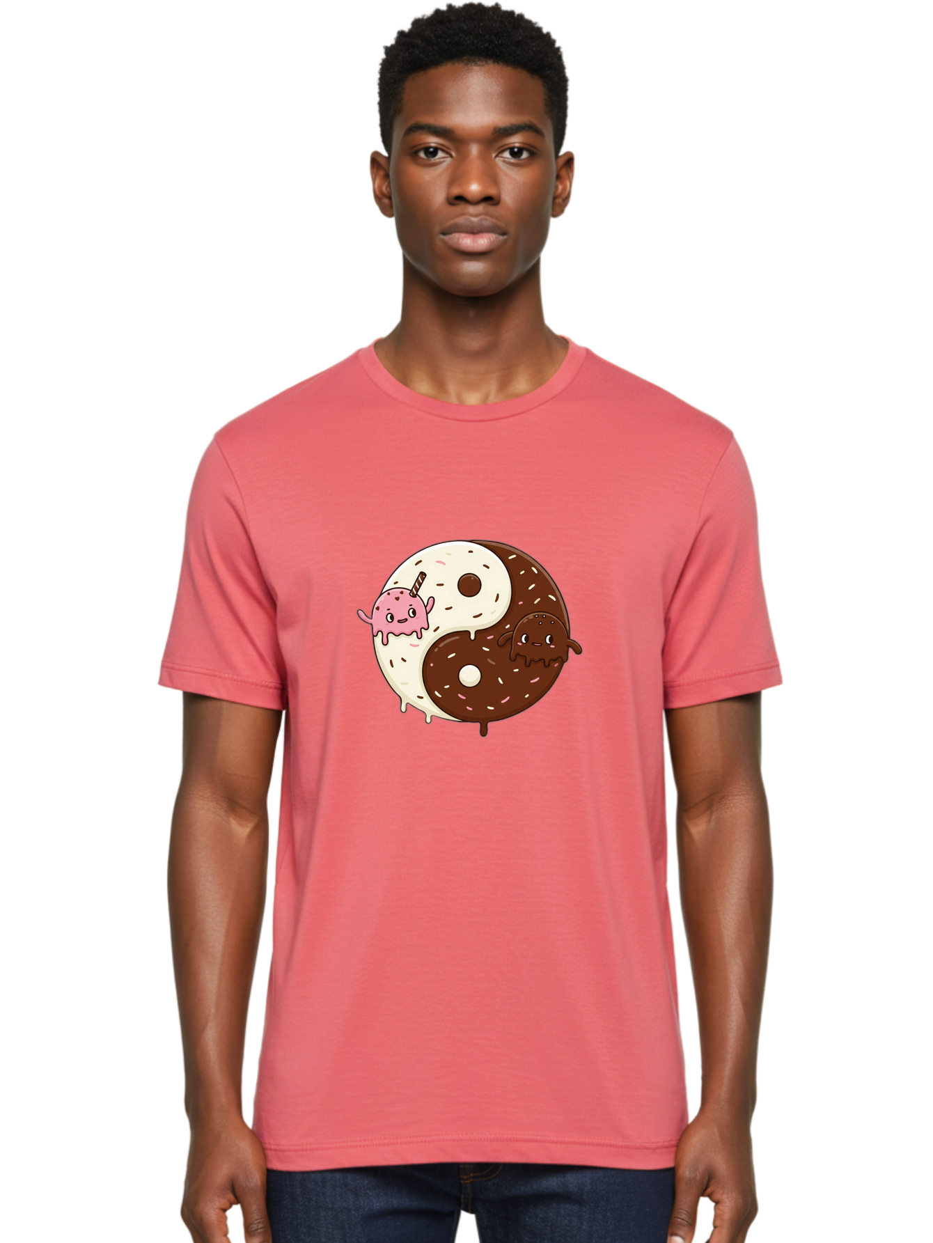 Yin-Yang-Donuts Men'S Graphic Tee, 100% Cotton, Comfortable Casual Summer Wear, Machine Washable, Vintage Camera, Old Camera, Antique Camera, Black Camera, Classic Photography, Photography Equipment, Nostalgic Device, Film Camera, Camera Art Baj875