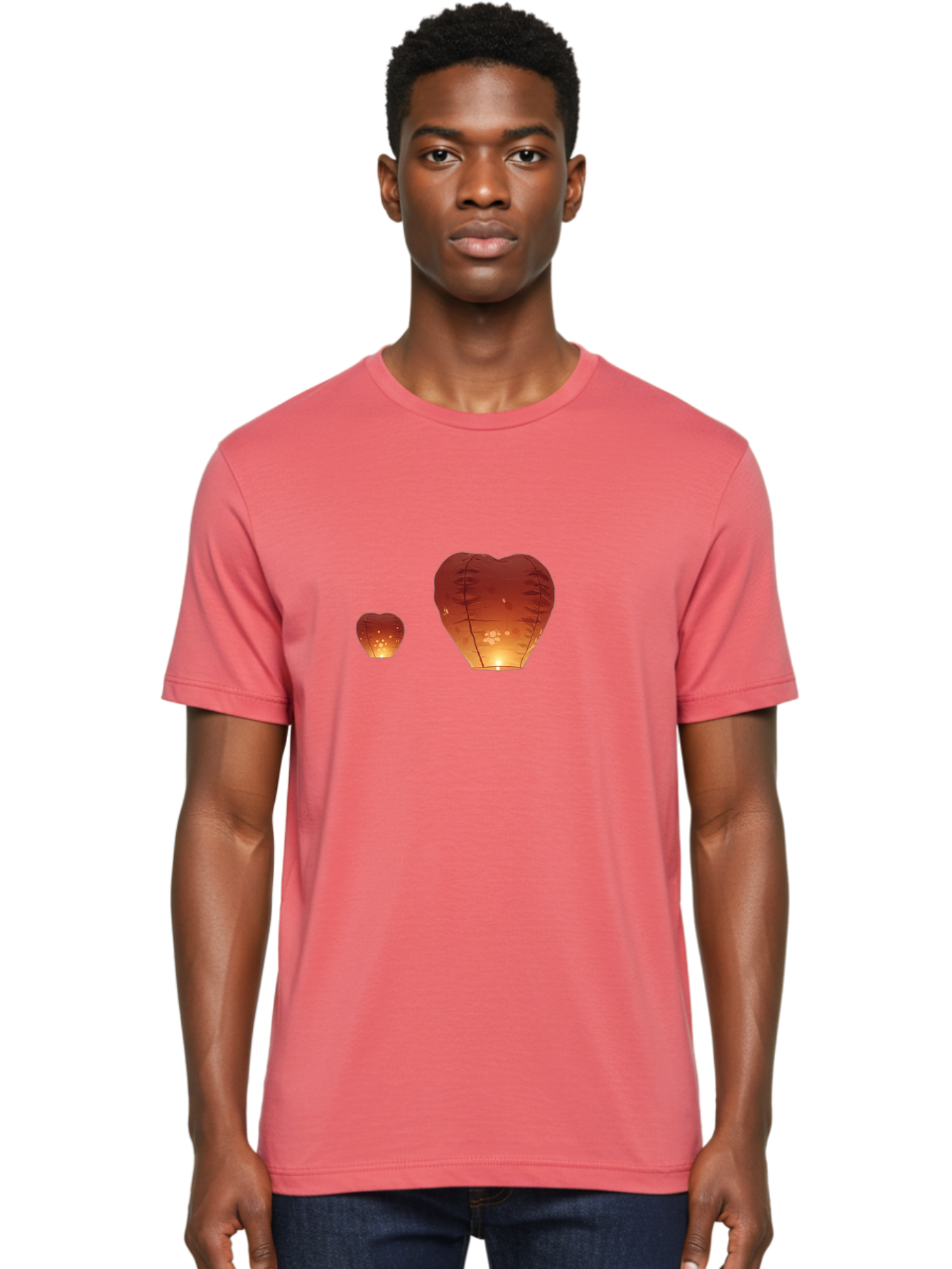 Heart-Shaped-Lanterns Men'S Graphic Tee, 100% Cotton, Comfortable Casual Summer Wear, Machine Washable, Vintage Camera, Old Camera, Antique Camera, Black Camera, Classic Photography, Photography Equipment, Nostalgic Device, Film Camera, Baj880
