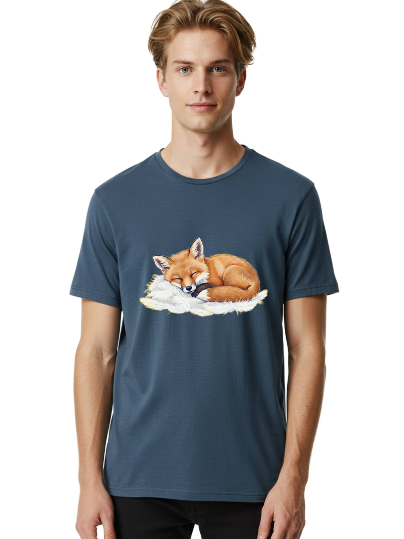 Sleeping-Fox-3 Men'S Graphic Tee, 100% Cotton, Comfortable Casual Summer Wear, Machine Washable, Vintage Camera, Old Camera, Antique Camera, Black Camera, Classic Photography, Photography Equipment, Nostalgic Device, Film Camera, Camera Art Baj884