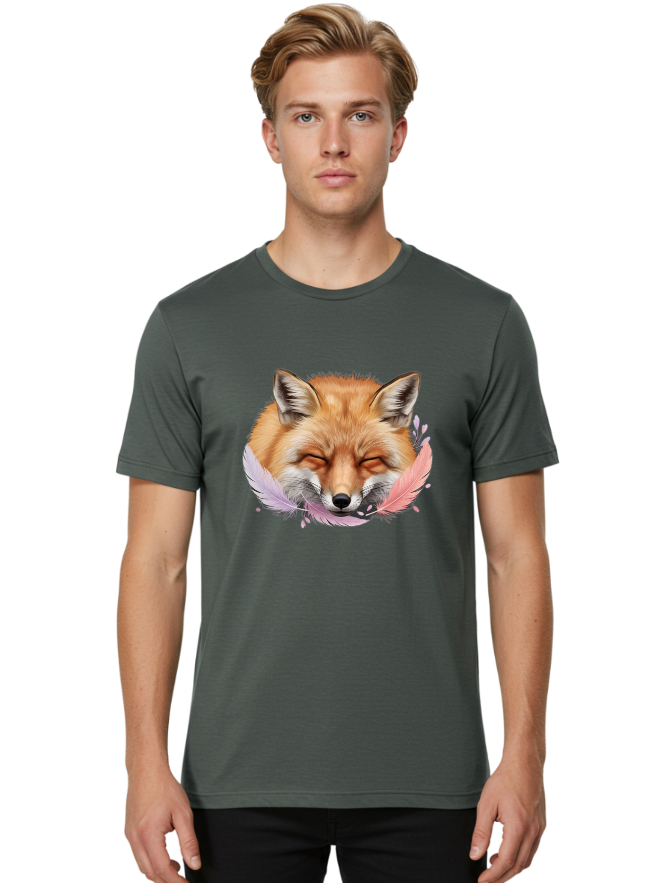 Sleeping-Fox-With-Feathers Men'S Graphic Tee, 100% Cotton, Comfortable Casual Summer Wear, Machine Washable, Vintage Camera, Old Camera, Antique Camera, Black Camera, Classic Photography, Photography Equipment, Nostalgic Device, Film Camera, Baj892