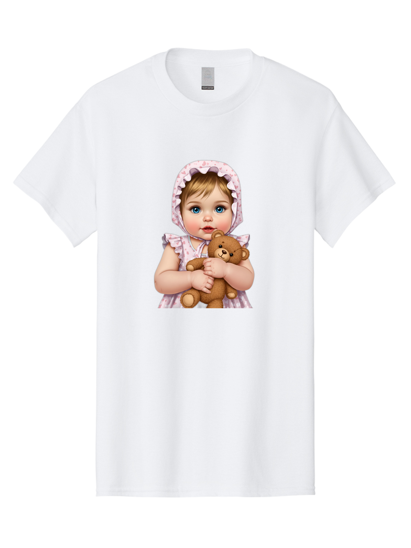 Baby-Girl-Hugging-Teddy Men'S Graphic Tee, 100% Cotton, Comfortable Casual Summer Wear, Machine Washable, Vintage Camera, Old Camera, Antique Camera, Black Camera, Classic Photography, Photography Equipment, Nostalgic Device, Film Camera, Bak007