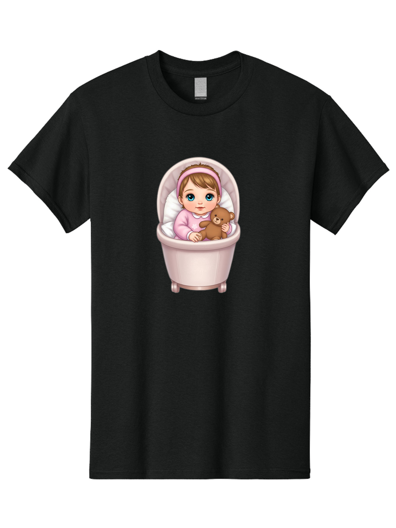 Baby-Girl-With-Teddy-2 Men'S Graphic Tee, 100% Cotton, Comfortable Casual Summer Wear, Machine Washable, Vintage Camera, Old Camera, Antique Camera, Black Camera, Classic Photography, Photography Equipment, Nostalgic Device, Film Camera, Bak009