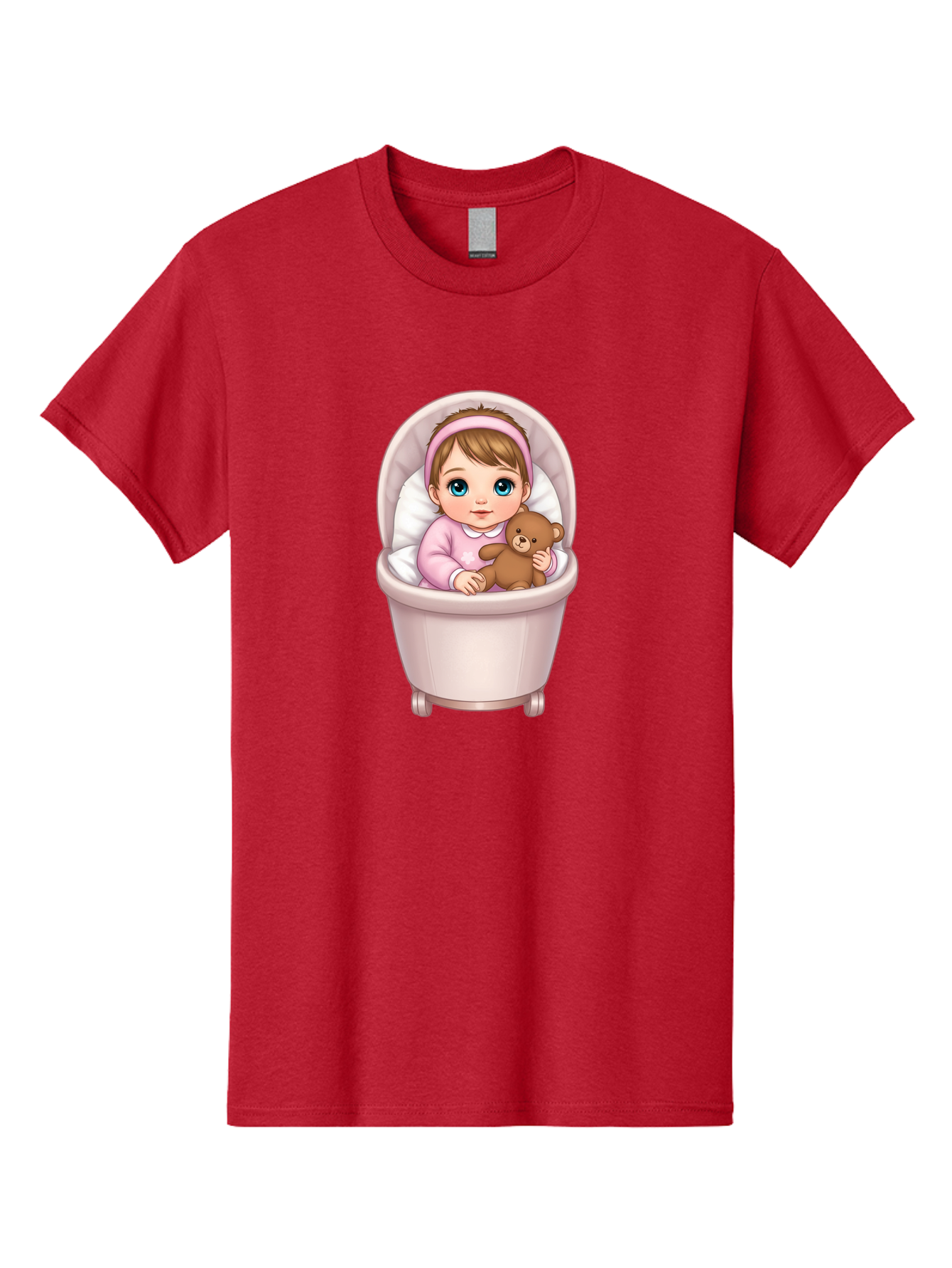 Baby-Girl-With-Teddy-2 Men'S Graphic Tee, 100% Cotton, Comfortable Casual Summer Wear, Machine Washable, Vintage Camera, Old Camera, Antique Camera, Black Camera, Classic Photography, Photography Equipment, Nostalgic Device, Film Camera, Bak009
