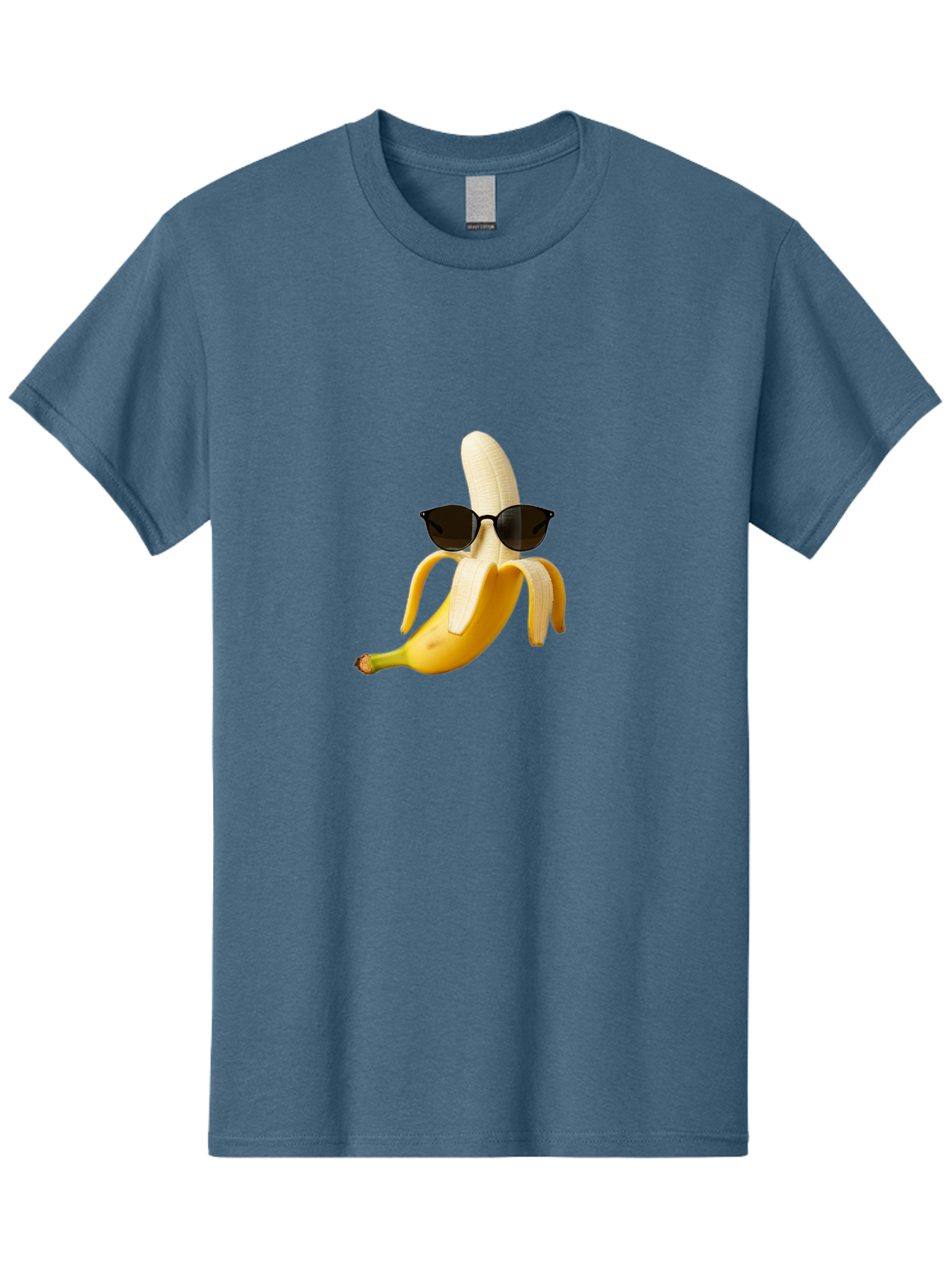 Banana-Sunglasses Men'S Graphic Tee, 100% Cotton, Comfortable Casual Summer Wear, Machine Washable, Vintage Camera, Old Camera, Antique Camera, Black Camera, Classic Photography, Photography Equipment, Nostalgic Device, Film Camera, Camera Art Bak029