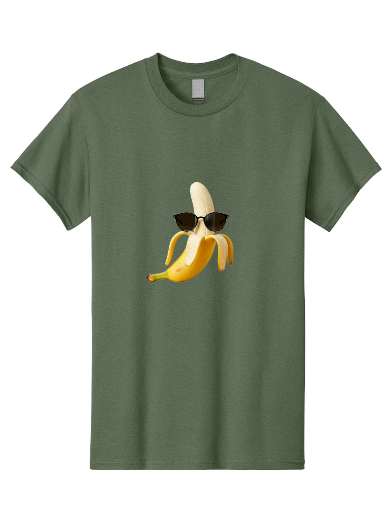 Banana-Sunglasses Men'S Graphic Tee, 100% Cotton, Comfortable Casual Summer Wear, Machine Washable, Vintage Camera, Old Camera, Antique Camera, Black Camera, Classic Photography, Photography Equipment, Nostalgic Device, Film Camera, Camera Art Bak029