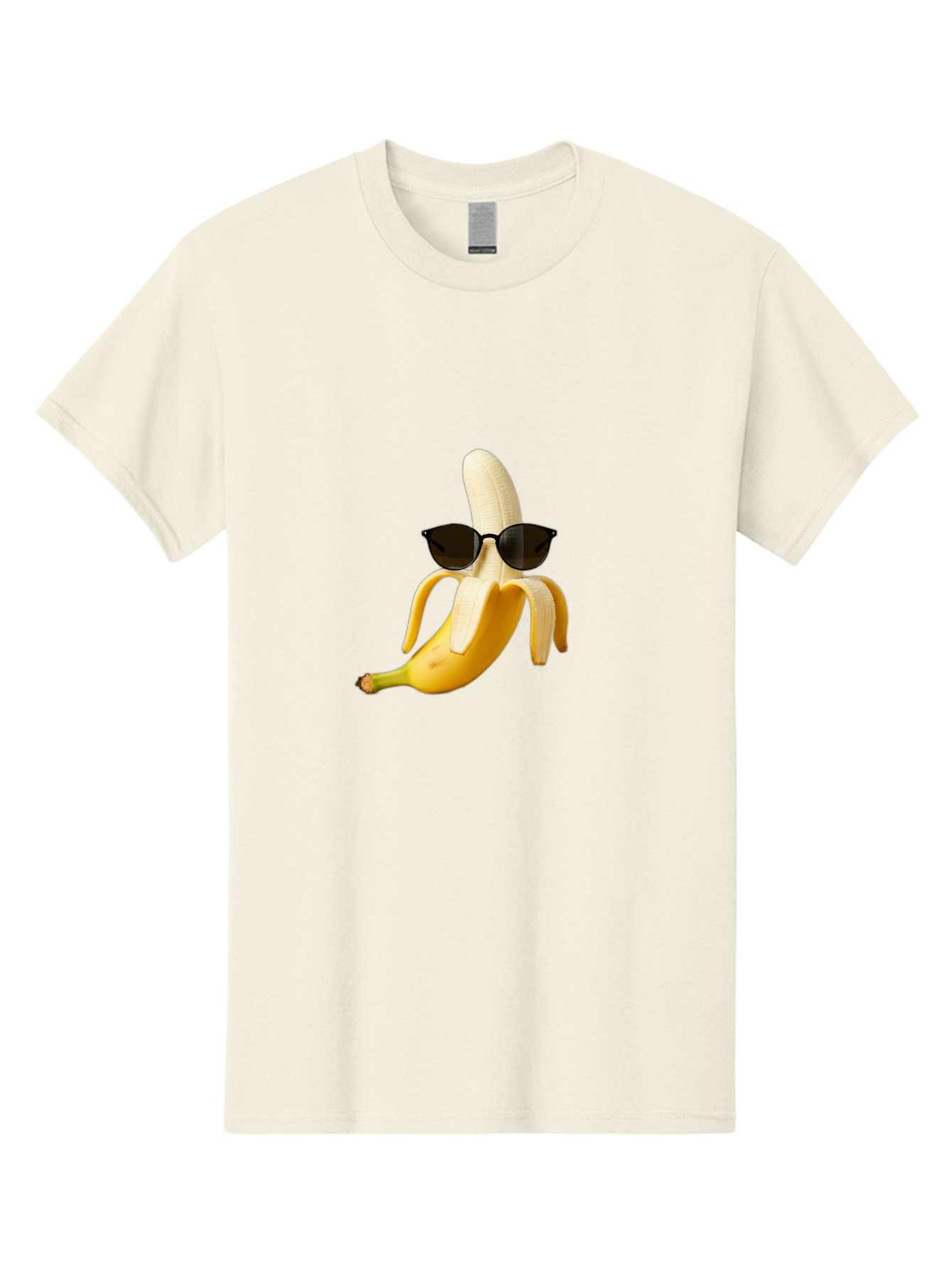 Banana-Sunglasses Men'S Graphic Tee, 100% Cotton, Comfortable Casual Summer Wear, Machine Washable, Vintage Camera, Old Camera, Antique Camera, Black Camera, Classic Photography, Photography Equipment, Nostalgic Device, Film Camera, Camera Art Bak029