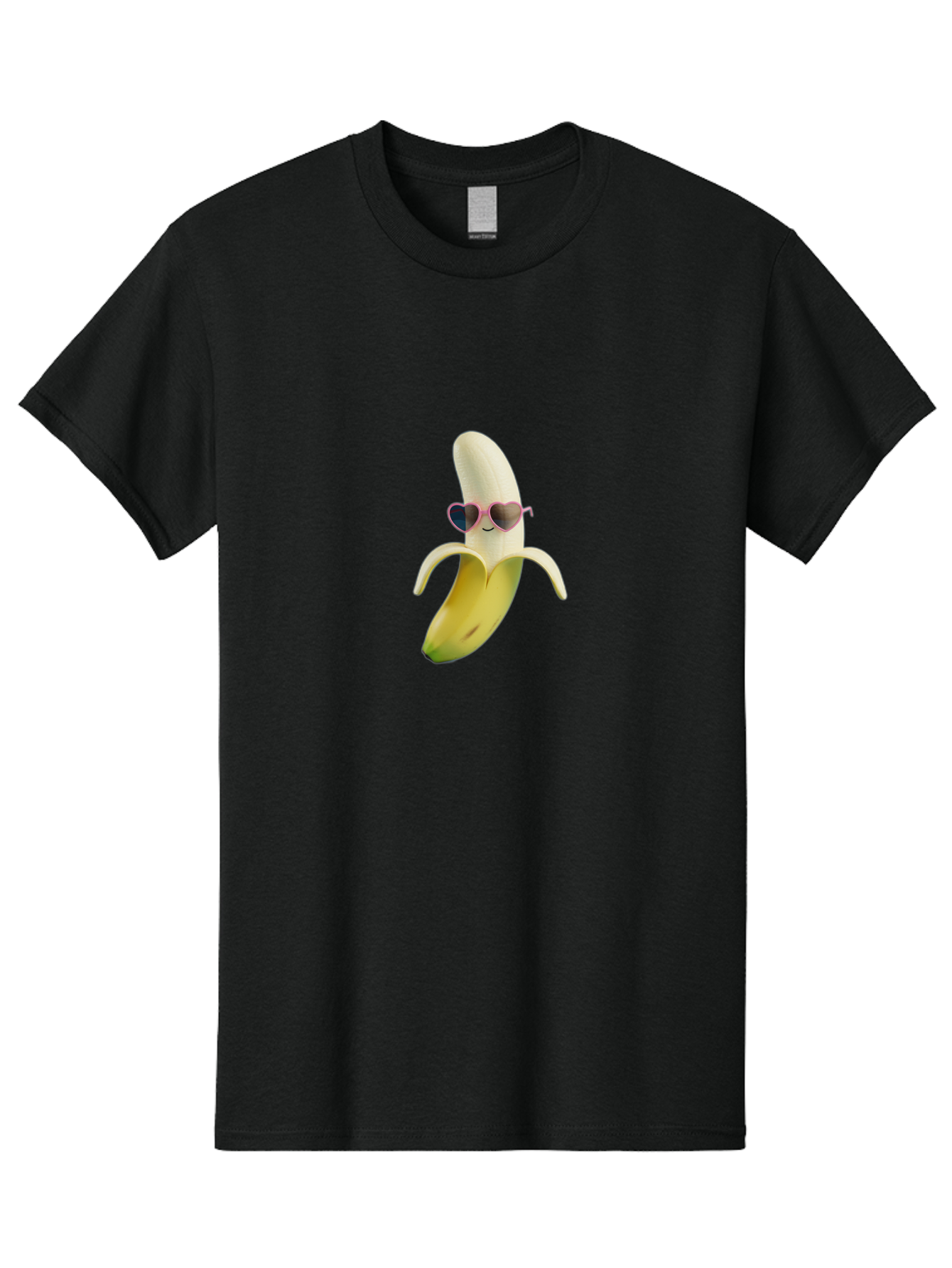 Banana-With-Heart-Shaped-Sunglasses Men'S Graphic Tee, 100% Cotton, Comfortable Casual Summer Wear, Machine Washable, Vintage Camera, Old Camera, Antique Camera, Black Camera, Classic Photography, Photography Equipment, Nostalgic Device, Bak030