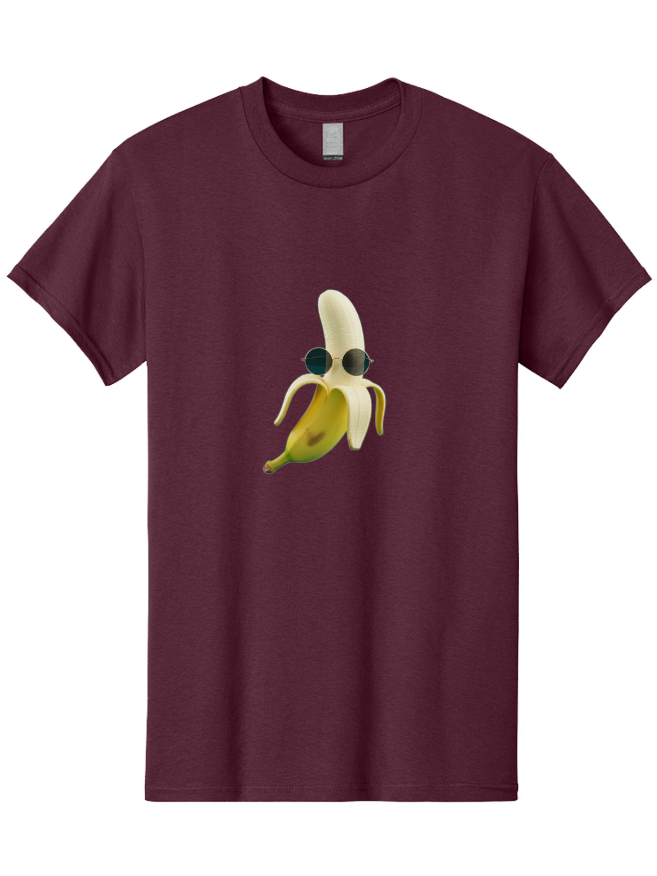 Banana-With-Sunglasses-1 Men'S Graphic Tee, 100% Cotton, Comfortable Casual Summer Wear, Machine Washable, Vintage Camera, Old Camera, Antique Camera, Black Camera, Classic Photography, Photography Equipment, Nostalgic Device, Film Camera, Bak031