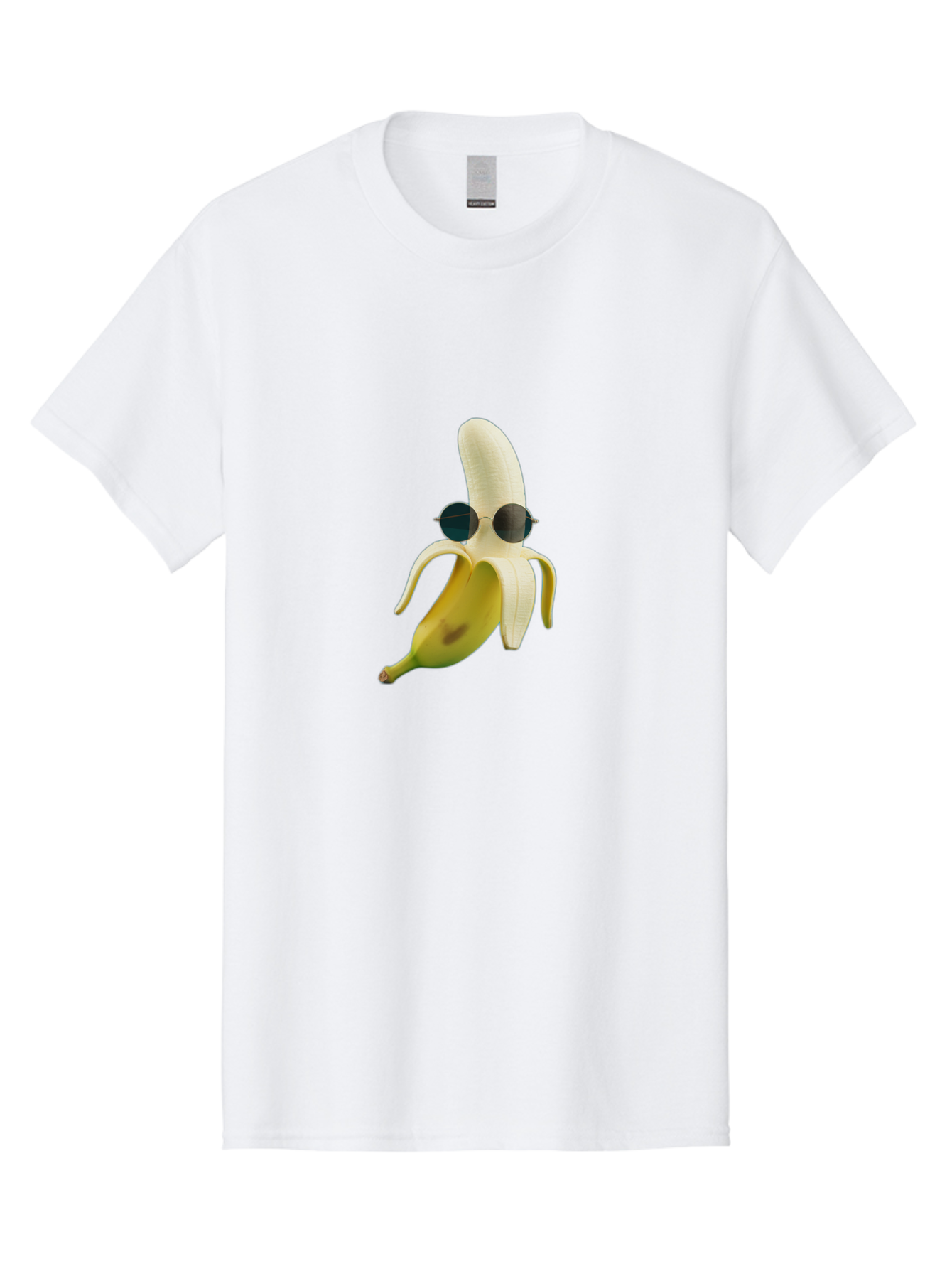 Banana-With-Sunglasses-1 Men'S Graphic Tee, 100% Cotton, Comfortable Casual Summer Wear, Machine Washable, Vintage Camera, Old Camera, Antique Camera, Black Camera, Classic Photography, Photography Equipment, Nostalgic Device, Film Camera, Bak031