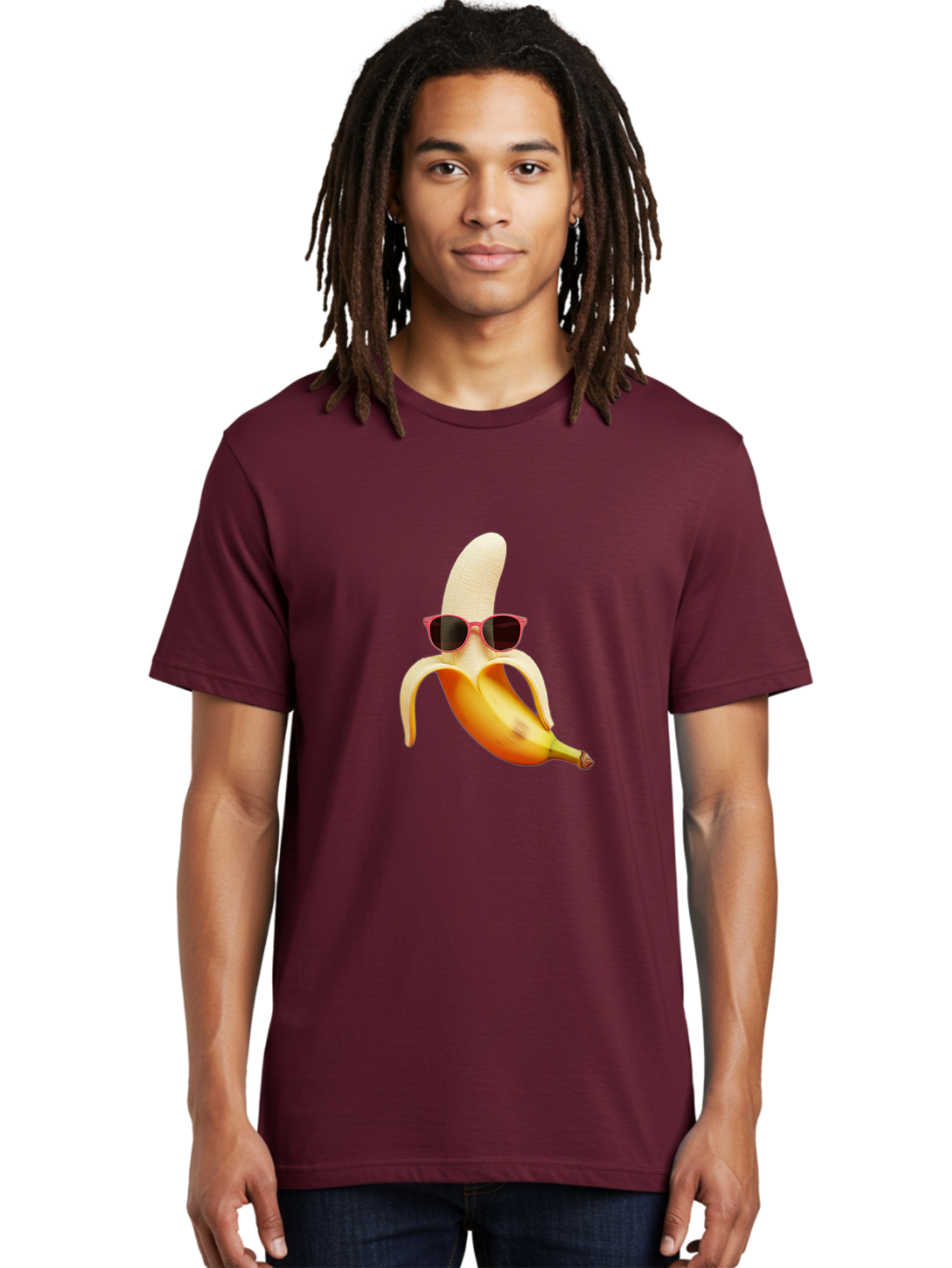 Banana-With-Sunglasses Men'S Graphic Tee, 100% Cotton, Comfortable Casual Summer Wear, Machine Washable, Vintage Camera, Old Camera, Antique Camera, Black Camera, Classic Photography, Photography Equipment, Nostalgic Device, Film Camera, Bak033