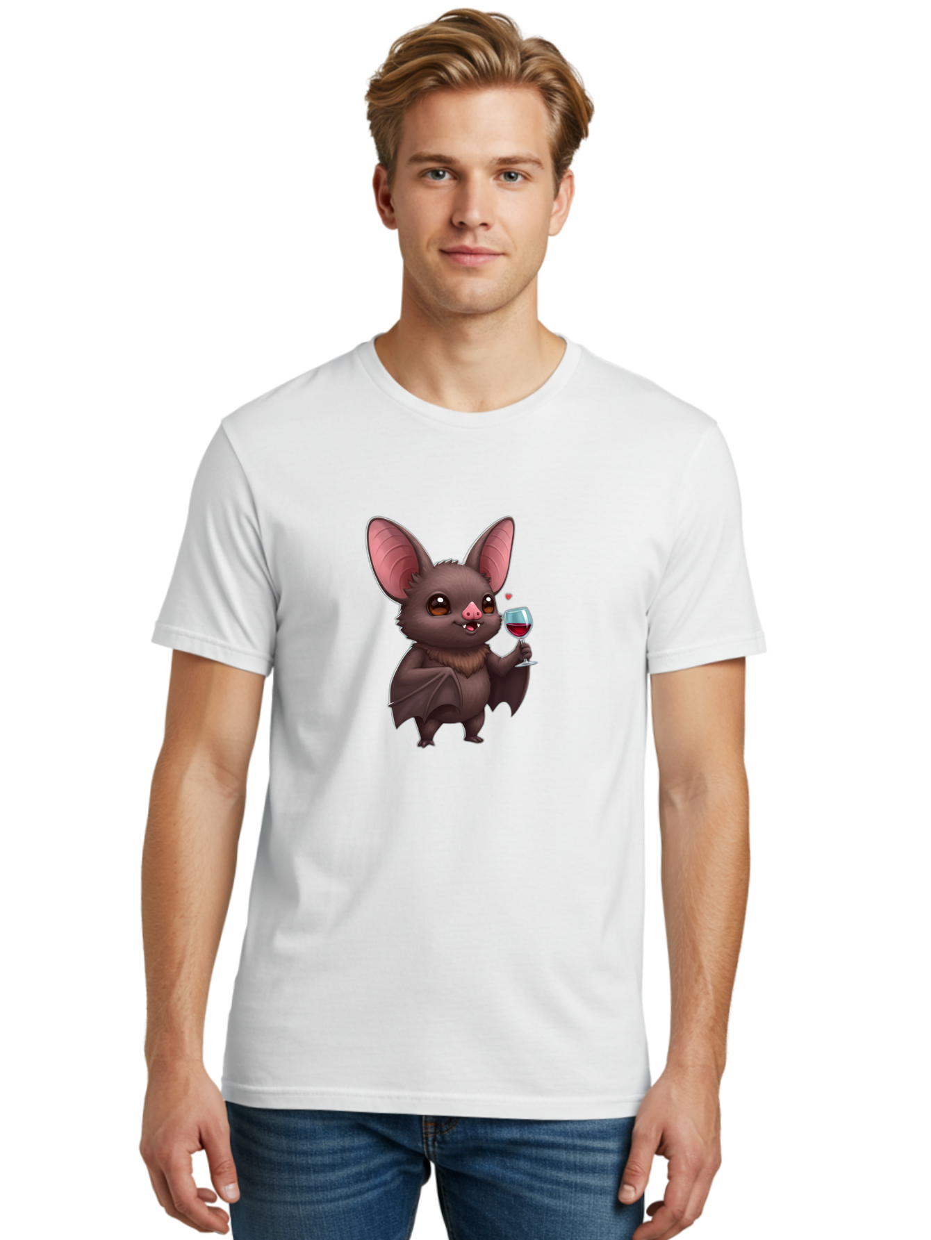Bat-With-Wine-Glass Men'S Graphic Tee, 100% Cotton, Comfortable Casual Summer Wear, Machine Washable, Vintage Camera, Old Camera, Antique Camera, Black Camera, Classic Photography, Photography Equipment, Nostalgic Device, Film Camera, Bak035