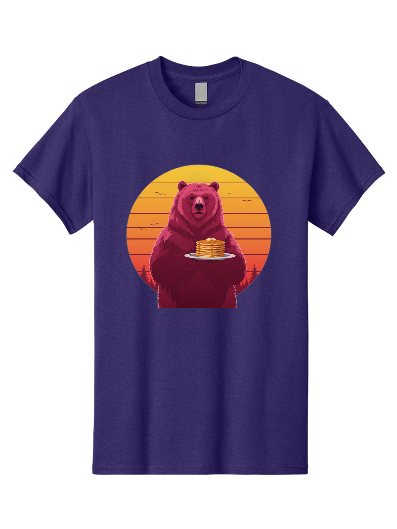 Bear-Holding-Pancakes Men'S Graphic Tee, 100% Cotton, Comfortable Casual Summer Wear, Machine Washable, Vintage Camera, Old Camera, Antique Camera, Black Camera, Classic Photography, Photography Equipment, Nostalgic Device, Film Camera, Bak041