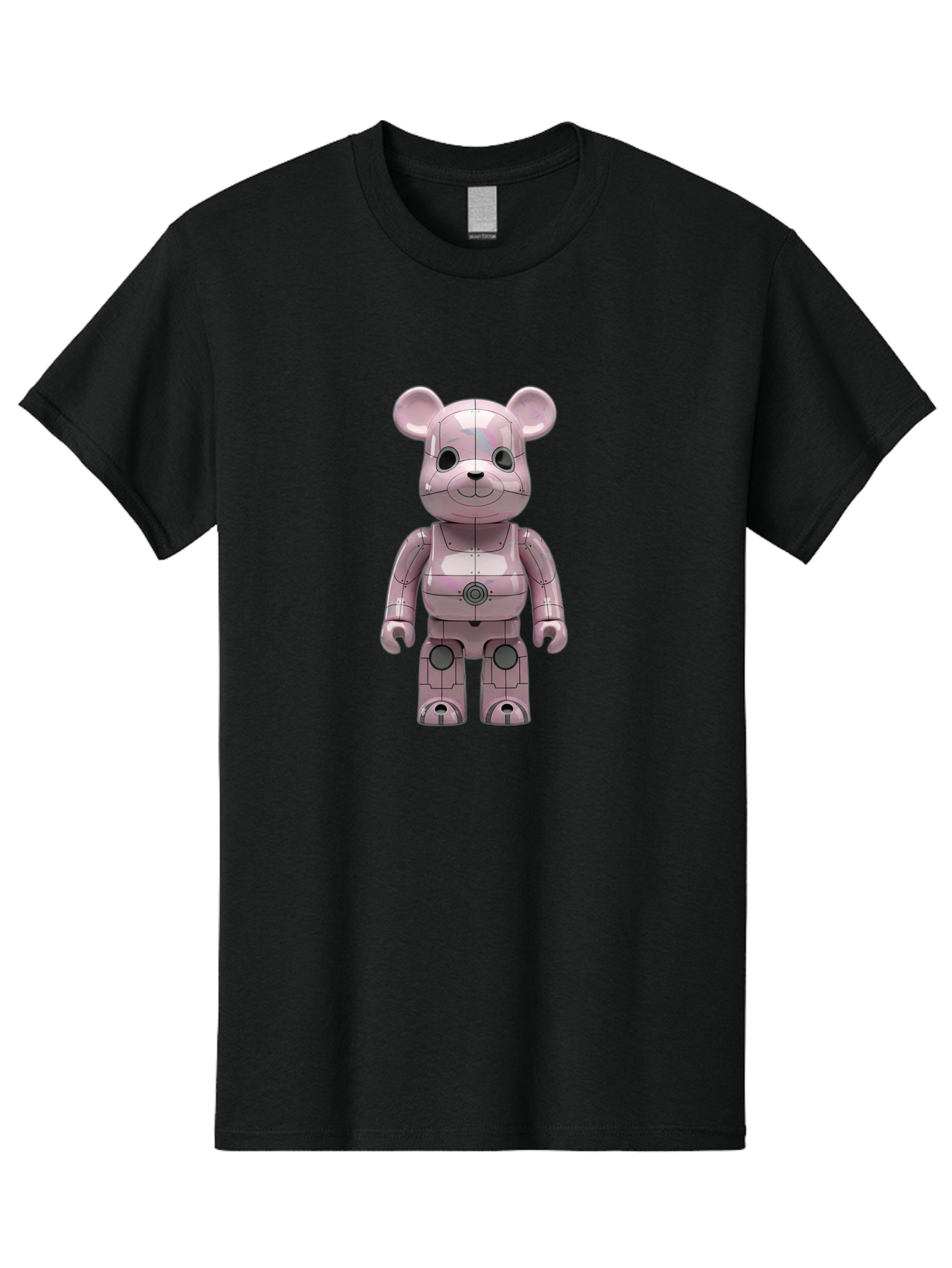 Bearbrick-1 Men'S Graphic Tee, 100% Cotton, Comfortable Casual Summer Wear, Machine Washable, Vintage Camera, Old Camera, Antique Camera, Black Camera, Classic Photography, Photography Equipment, Nostalgic Device, Film Camera, Camera Art Bak043