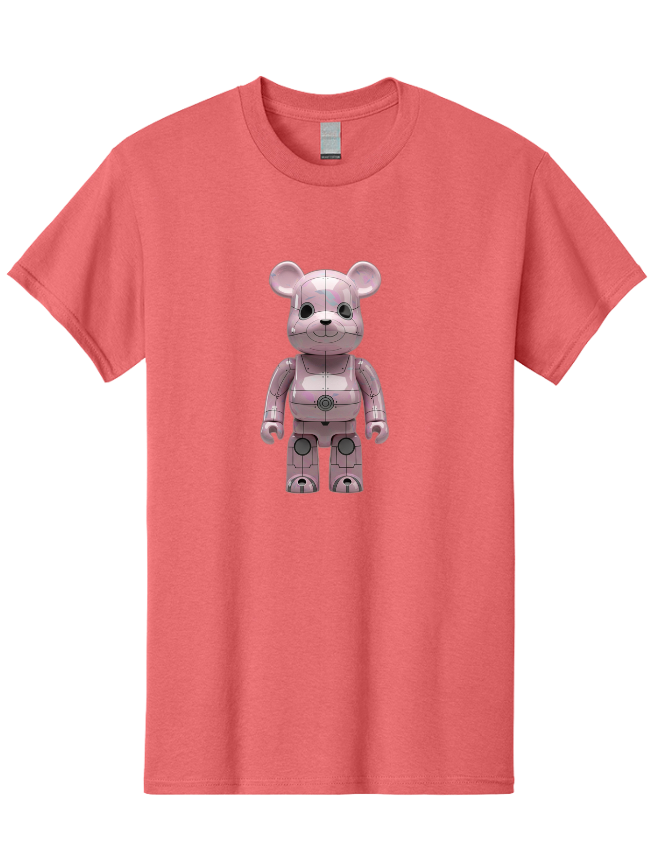 Bearbrick-1 Men'S Graphic Tee, 100% Cotton, Comfortable Casual Summer Wear, Machine Washable, Vintage Camera, Old Camera, Antique Camera, Black Camera, Classic Photography, Photography Equipment, Nostalgic Device, Film Camera, Camera Art Bak043