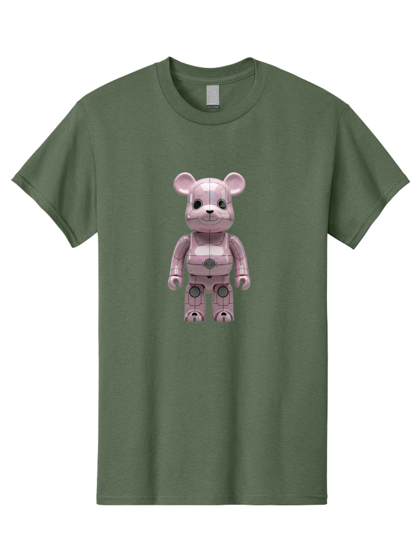 Bearbrick-1 Men'S Graphic Tee, 100% Cotton, Comfortable Casual Summer Wear, Machine Washable, Vintage Camera, Old Camera, Antique Camera, Black Camera, Classic Photography, Photography Equipment, Nostalgic Device, Film Camera, Camera Art Bak043