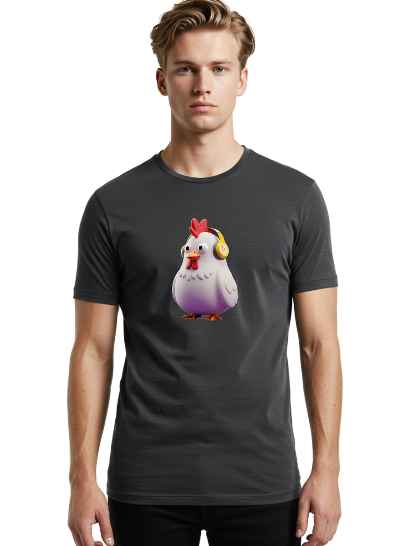 Beats-Chicken-1 Men'S Graphic Tee, 100% Cotton, Comfortable Casual Summer Wear, Machine Washable, Vintage Camera, Old Camera, Antique Camera, Black Camera, Classic Photography, Photography Equipment, Nostalgic Device, Film Camera, Camera Art Bak047