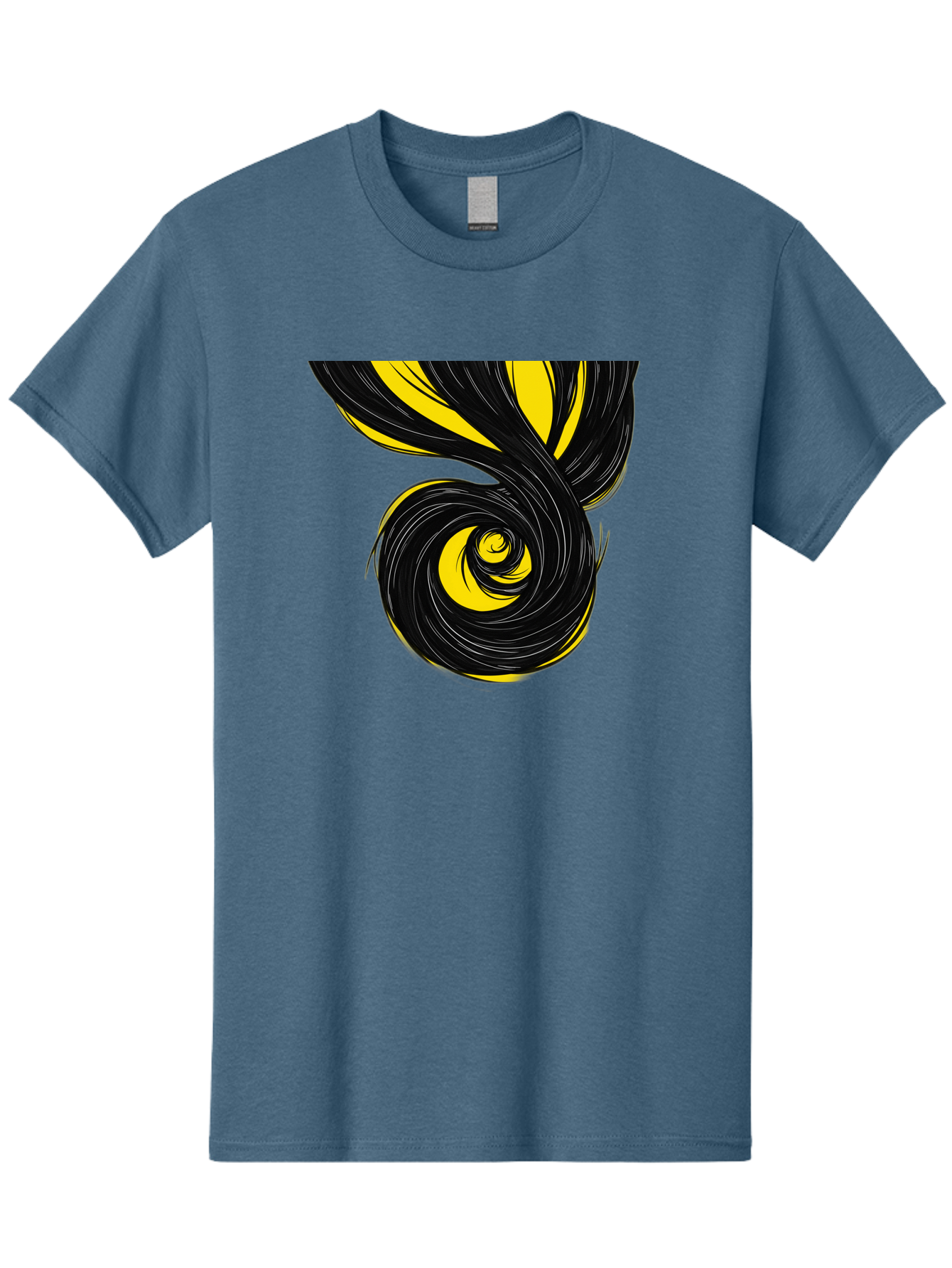 Black-And-Yellow-Swirl Men'S Graphic Tee, 100% Cotton, Comfortable Casual Summer Wear, Machine Washable, Vintage Camera, Old Camera, Antique Camera, Black Camera, Classic Photography, Photography Equipment, Nostalgic Device, Film Camera, Bak056