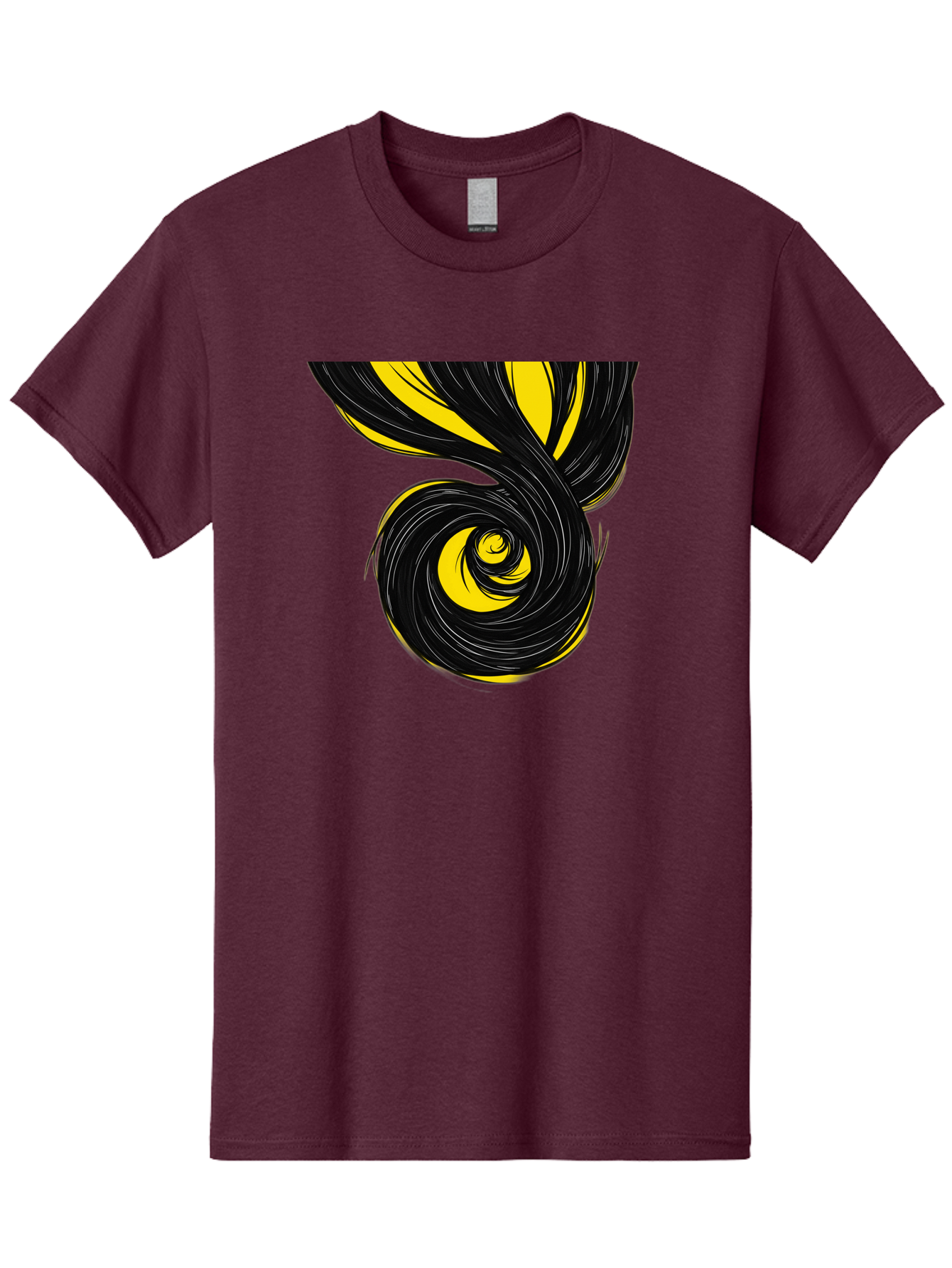 Black-And-Yellow-Swirl Men'S Graphic Tee, 100% Cotton, Comfortable Casual Summer Wear, Machine Washable, Vintage Camera, Old Camera, Antique Camera, Black Camera, Classic Photography, Photography Equipment, Nostalgic Device, Film Camera, Bak056