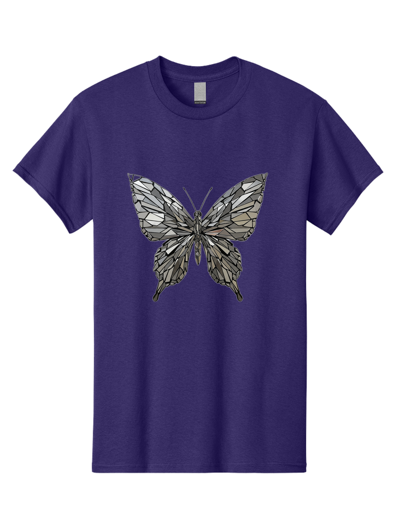 Black-Butterfly-Mosaic Men'S Graphic Tee, 100% Cotton, Comfortable Casual Summer Wear, Machine Washable, Vintage Camera, Old Camera, Antique Camera, Black Camera, Classic Photography, Photography Equipment, Nostalgic Device, Film Camera, Bak059