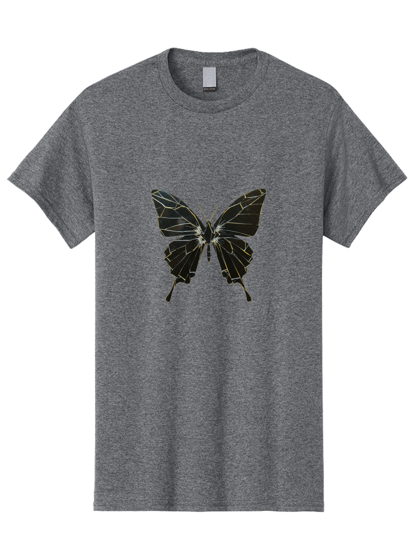 Black-Butterfly Men'S Graphic Tee, 100% Cotton, Comfortable Casual Summer Wear, Machine Washable, Vintage Camera, Old Camera, Antique Camera, Black Camera, Classic Photography, Photography Equipment, Nostalgic Device, Film Camera, Camera Art Bak060