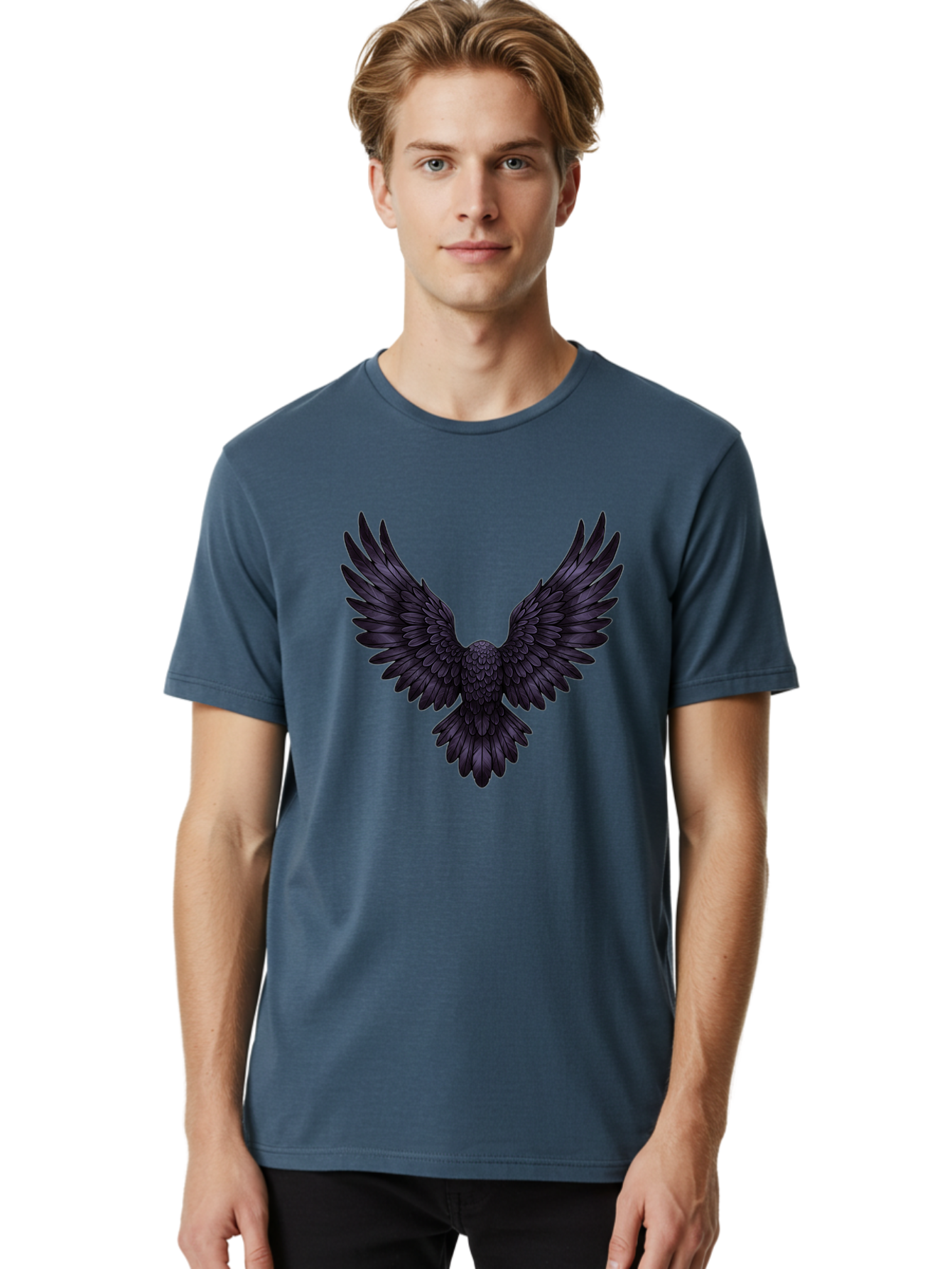 Black-Wings-1 Men'S Graphic Tee, 100% Cotton, Comfortable Casual Summer Wear, Machine Washable, Vintage Camera, Old Camera, Antique Camera, Black Camera, Classic Photography, Photography Equipment, Nostalgic Device, Film Camera, Camera Art Bak072