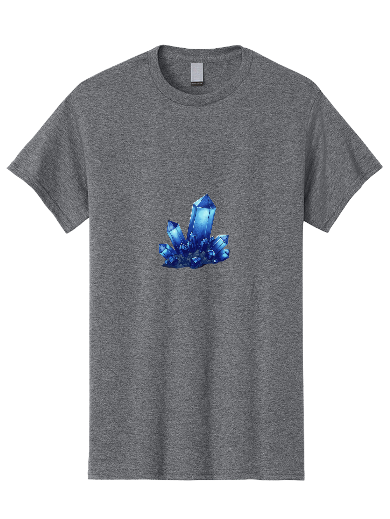 Blue-Crystal-Cluster-1 Men'S Graphic Tee, 100% Cotton, Comfortable Casual Summer Wear, Machine Washable, Vintage Camera, Old Camera, Antique Camera, Black Camera, Classic Photography, Photography Equipment, Nostalgic Device, Film Camera, Bak075