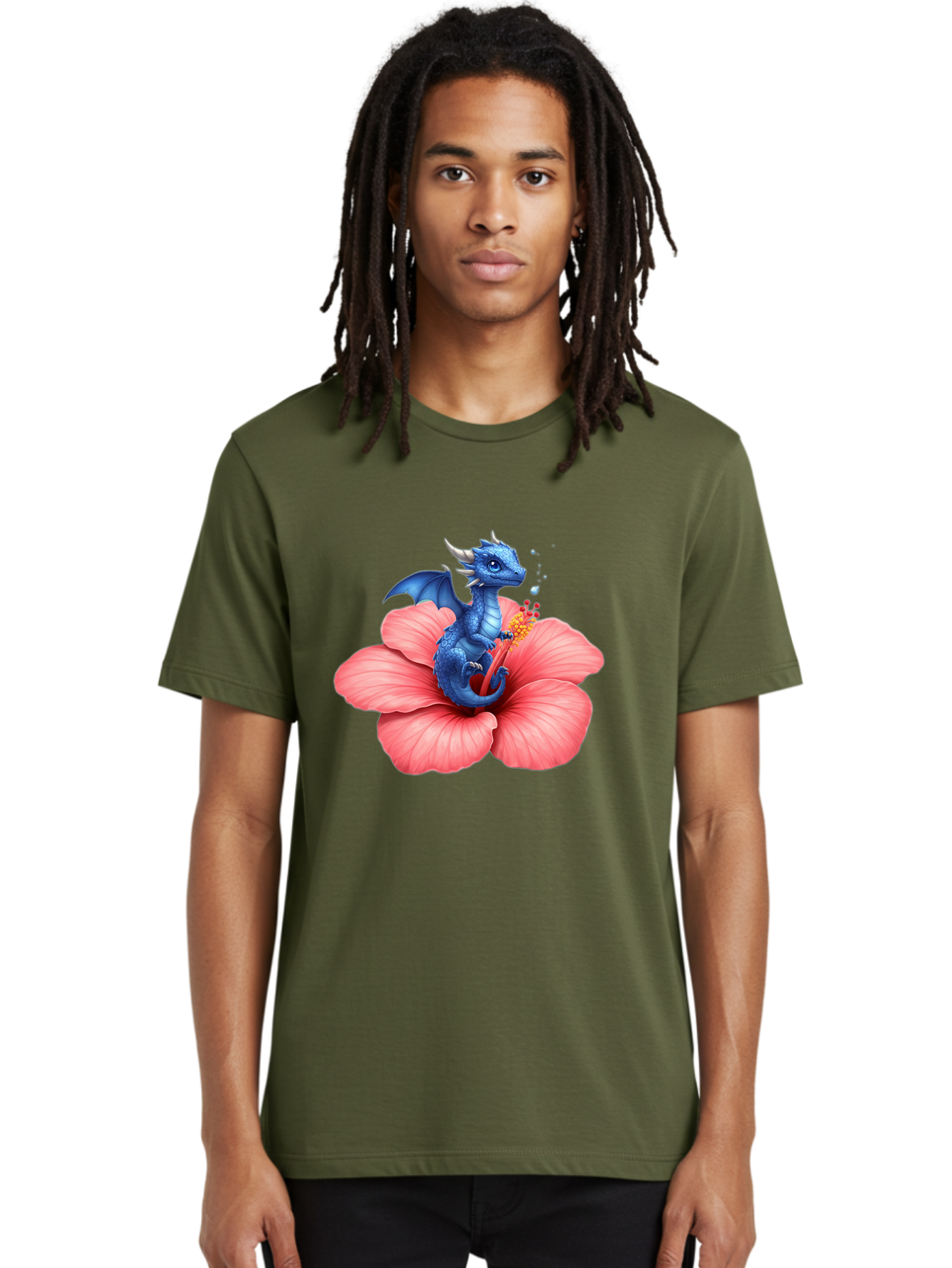 Blue-Dragon-On-Hibiscus-Flower Men'S Graphic Tee, 100% Cotton, Comfortable Casual Summer Wear, Machine Washable, Vintage Camera, Old Camera, Antique Camera, Black Camera, Classic Photography, Photography Equipment, Nostalgic Device, Bak079