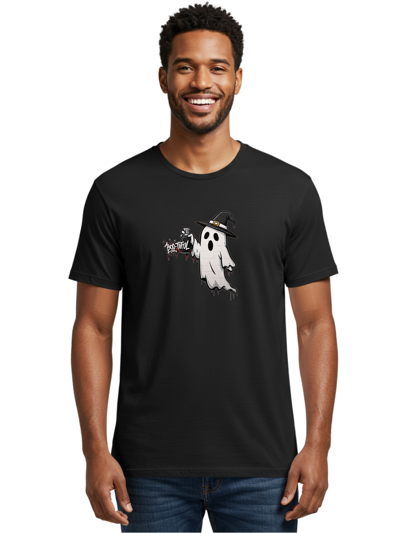 Boo-Tiful-2 Men'S Graphic Tee, 100% Cotton, Comfortable Casual Summer Wear, Machine Washable, Vintage Camera, Old Camera, Antique Camera, Black Camera, Classic Photography, Photography Equipment, Nostalgic Device, Film Camera, Camera Art Bak089
